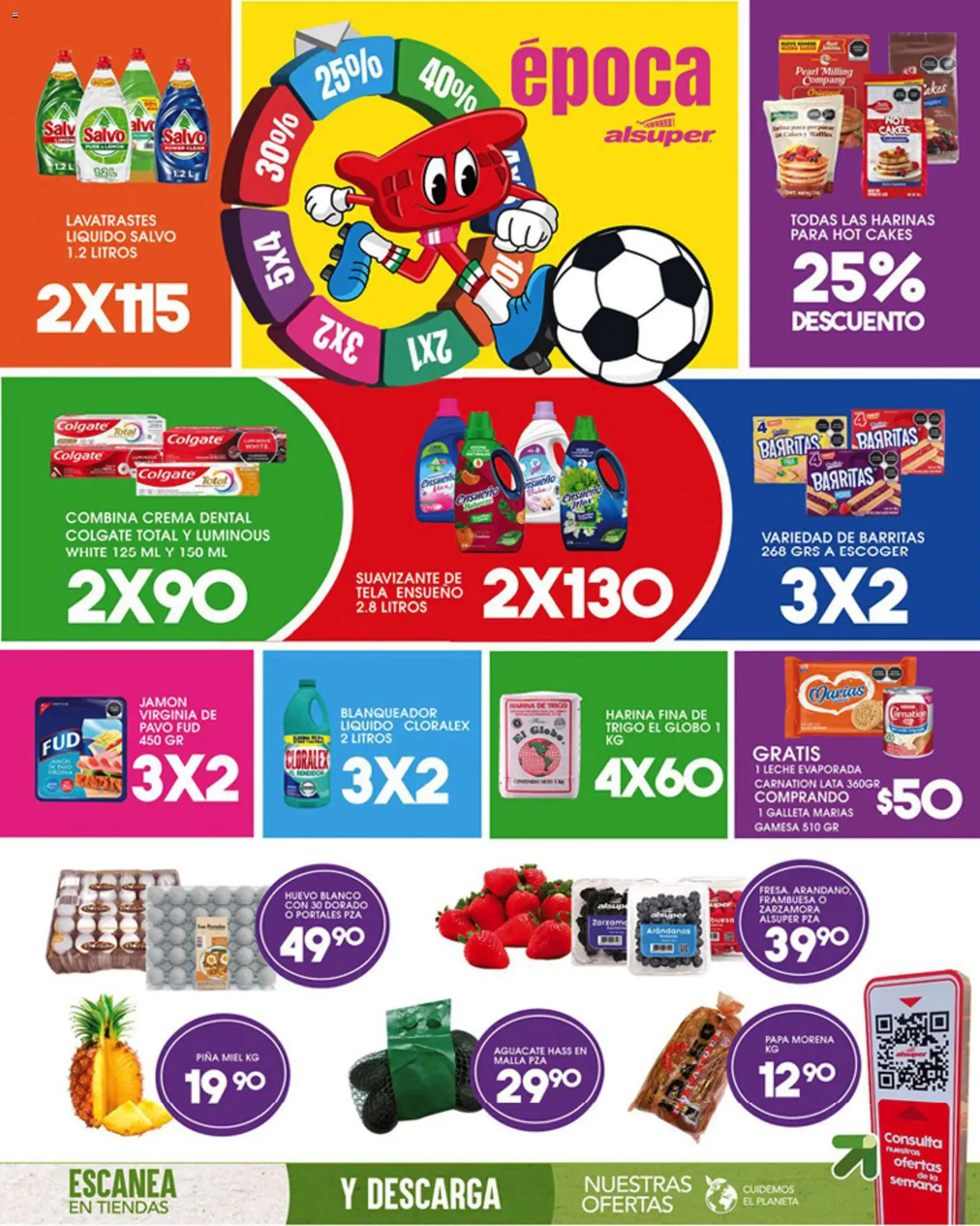 Nuevas ofertas de Alsuper válidas en toda la República Mexicana desde el 05.06.2026. ¡Encuentra las mejores ofertas en Alsuper folleto! | Página: 8 | Productos: Harina, Crema, Aguacate, Suavizante