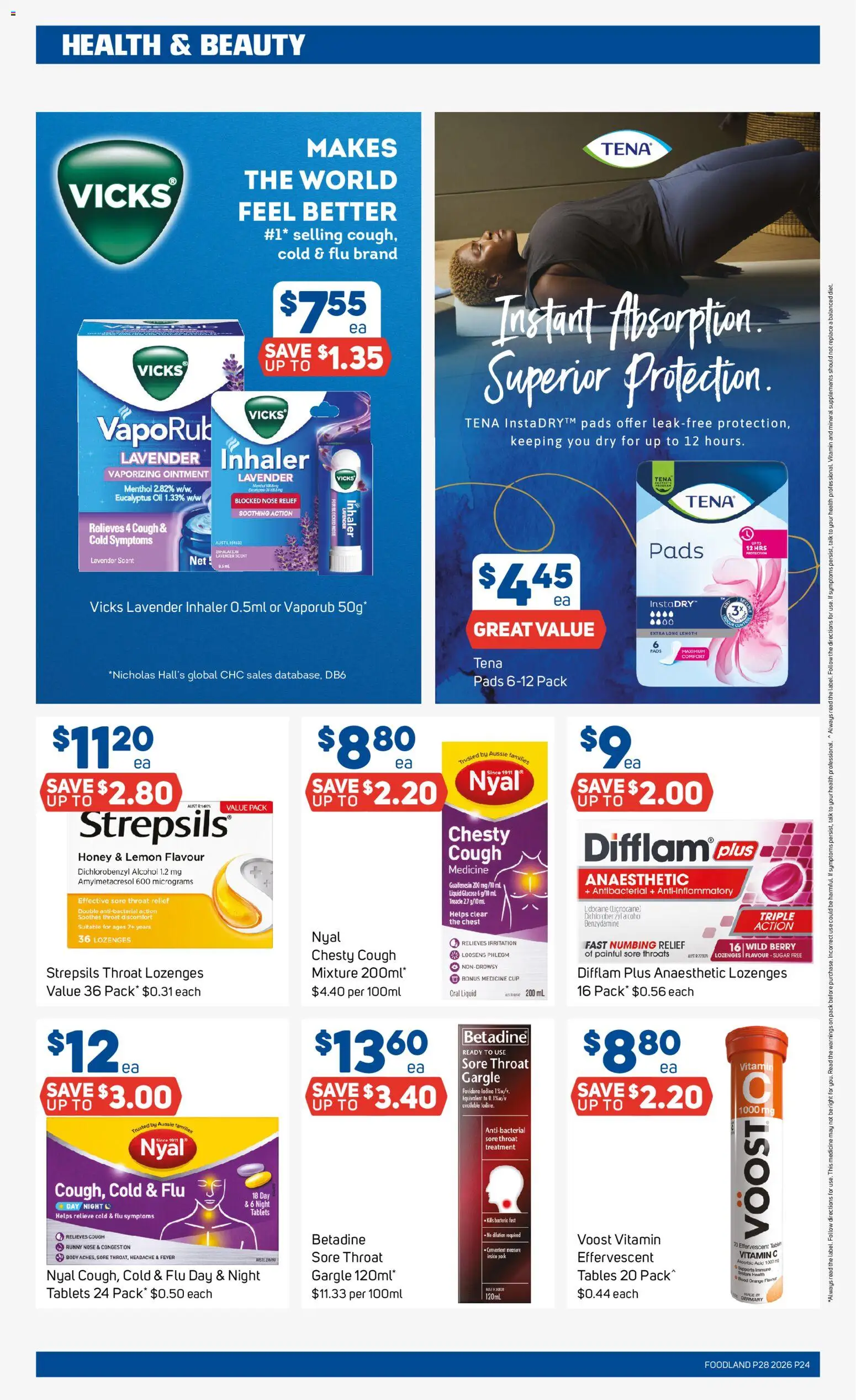 Foodland catalogue - valid from 08/07/2026 | Page: 24 | Products: Oil, Runny nose, Tablets, Vitamin