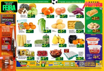 Super Muffato ofertas Feira e Carne - Pré-Visualização do folheto da loja Super Muffato, válido de 23/06/2026 | Página: 1 | Produtos: Pera, Mandioca, Vagem, Bandeja