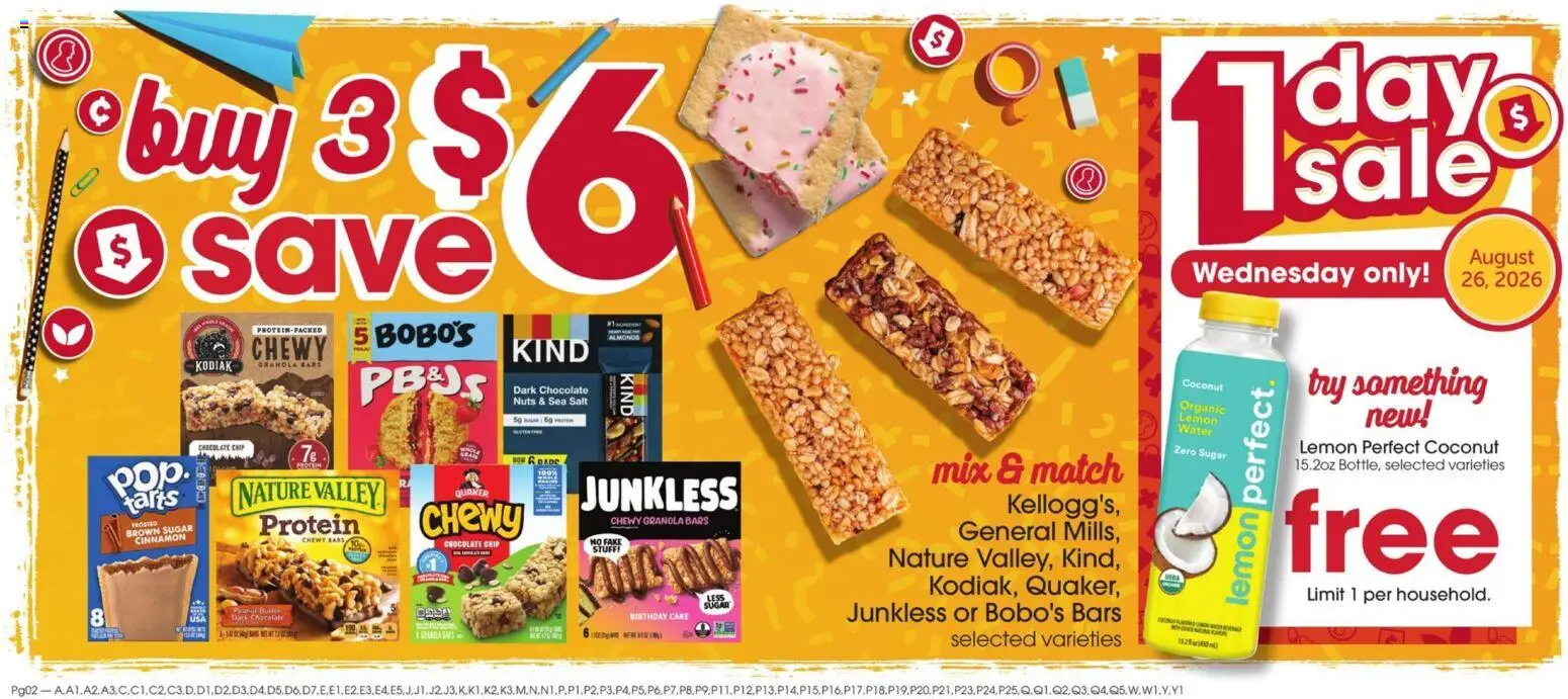 Giant Eagle Weekly Ad - valid from 08/20/2026 | Page: 3 | Products: Protein, Water, Lemon, Cake