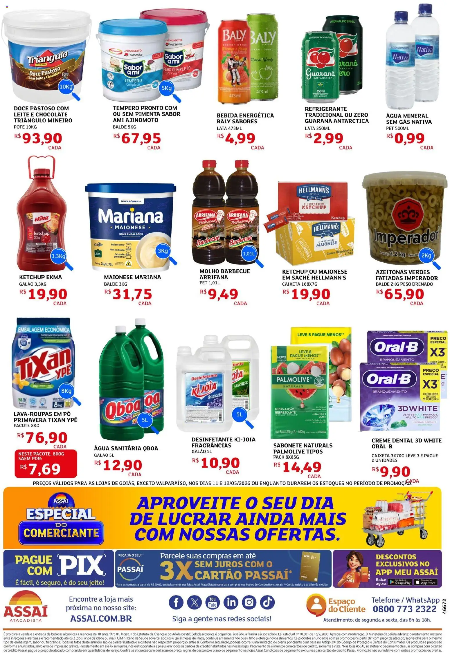 Assaí Atacadista Folheto - válido de 11.05.2026 | Página: 2 | Produtos: Melancia, Guaraná, Sabonete, Refrigerante