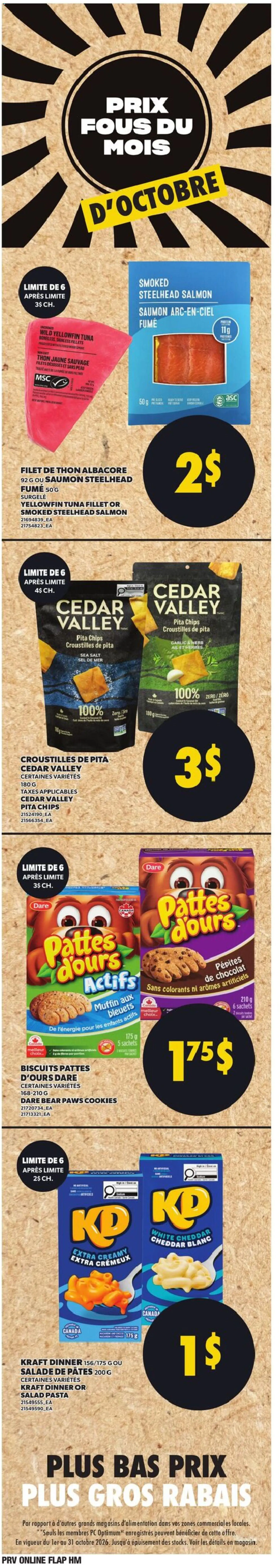 Provigo flyer valid from Oct 1, 2026 | Page: 5 | Products: Cookies, Salad, Garlic, Salt