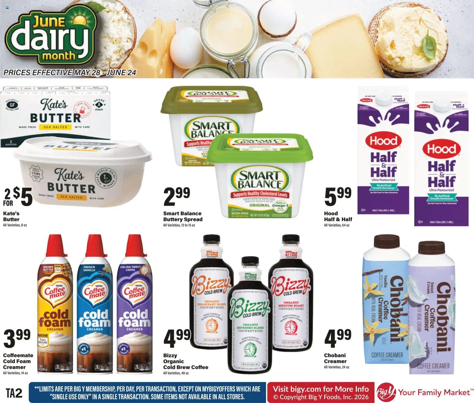 Big Y Ad - valid from 28.05.2026 | Page: 2 | Products: Butter, Coffee, Cream