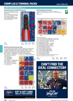Preview of Jaycar Engineering & Scientific Catalogue 2025/2026  - valid from 09.07.2025 | Page: 286 | Products: Spade, Cable, Connector, Strip