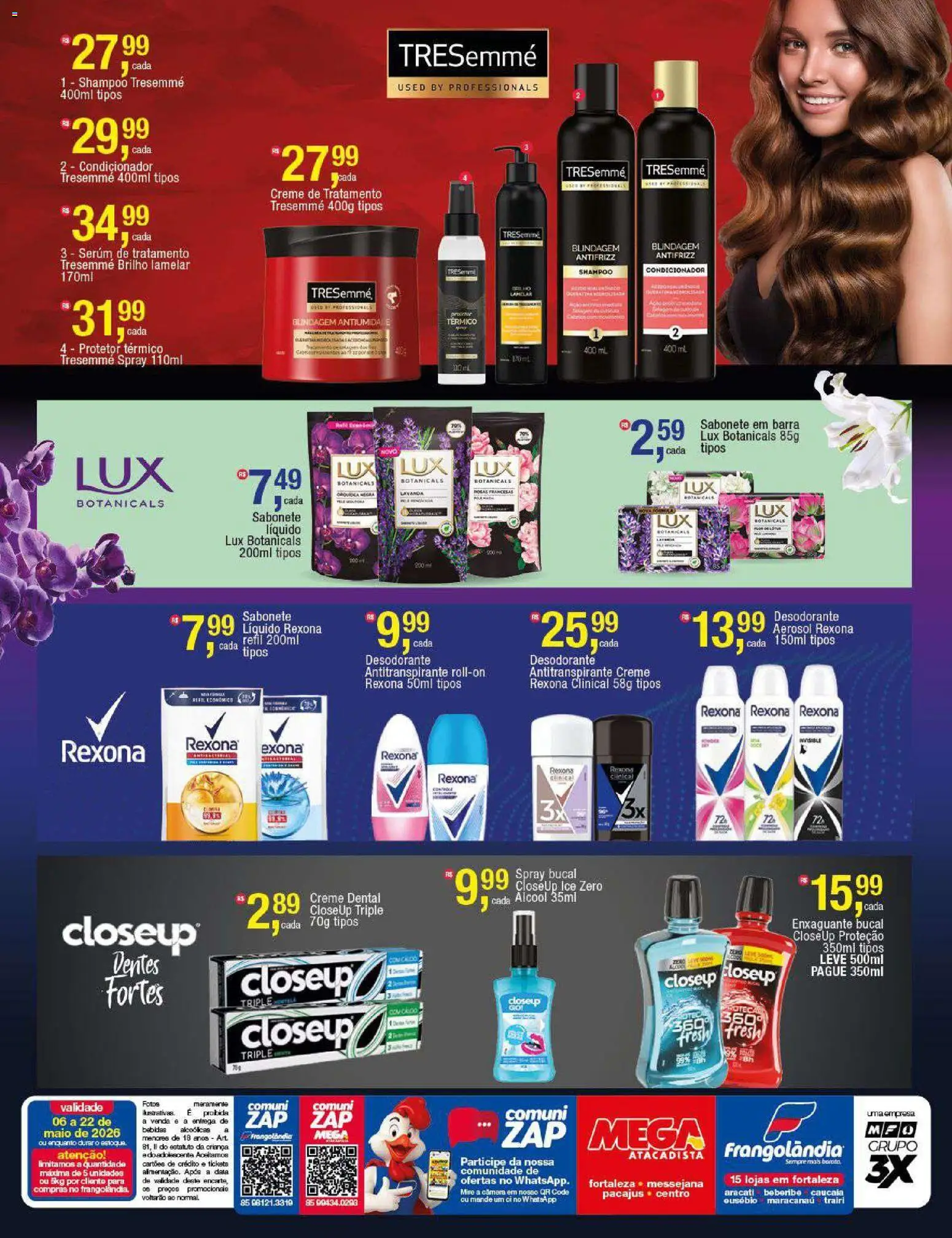 Frangolândia Folheto - válido de 06.05.2026 | Página: 8 | Produtos: Creme, Sabonete, Rexona, Sabonete líquido