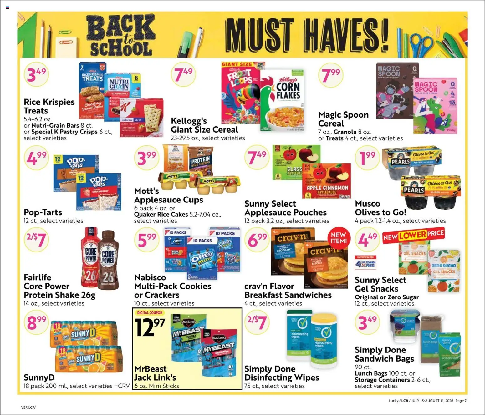 Lucky Supermarkets Online Savings Guide - CA - valid from 07/15/2026 | Page: 7 | Products: Corn, Butter, Rice, Flakes