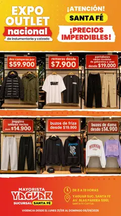Vista previa Yaguar - Visita Expo Outlet Santa Fé válido desde el 31/08/2026