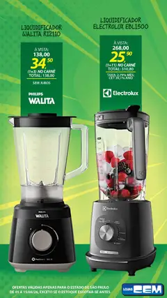 Lojas Cem - Ofertas atuais - Pré-Visualização do folheto da loja Lojas Cem, válido de 01/08/2026 | Página: 72 | Produtos: Mousse, Liquidificador, Carne