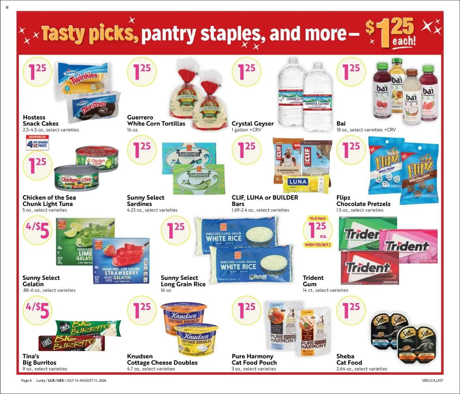 Lucky Supermarkets Online Savings Guide - CA - valid from 07/15/2026 | Page: 6 | Products: Corn, Cheese, Rice, Lime