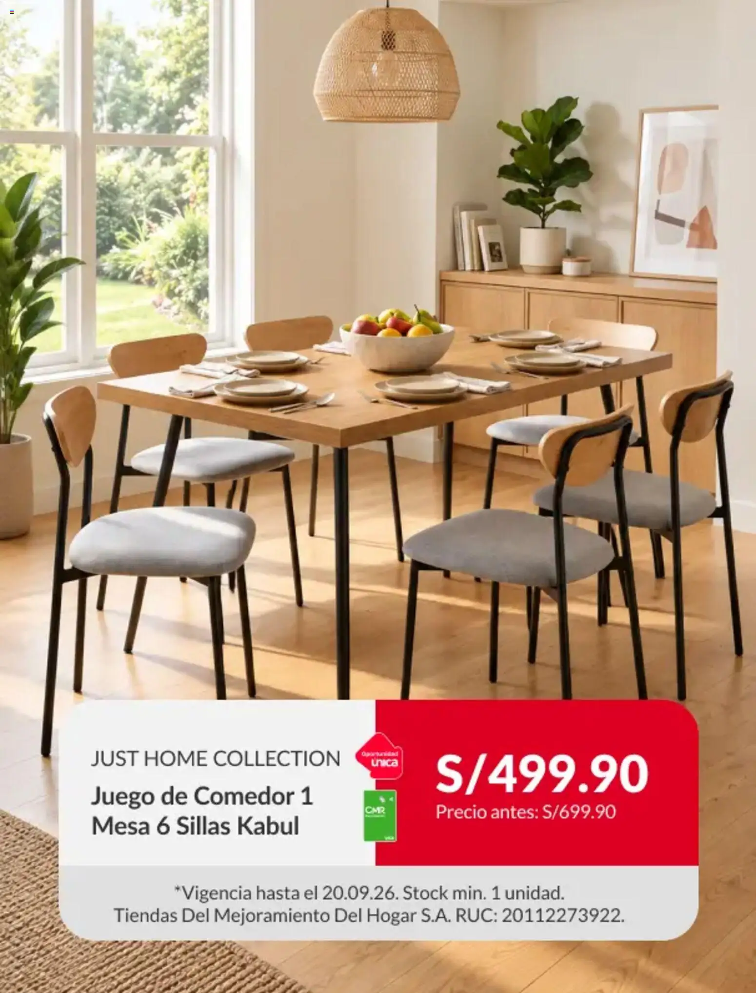 Catálogo Sodimac válido desde 14/09/2026 | Página: 7 | Productos: Mesa, Juego de comedor, Juego