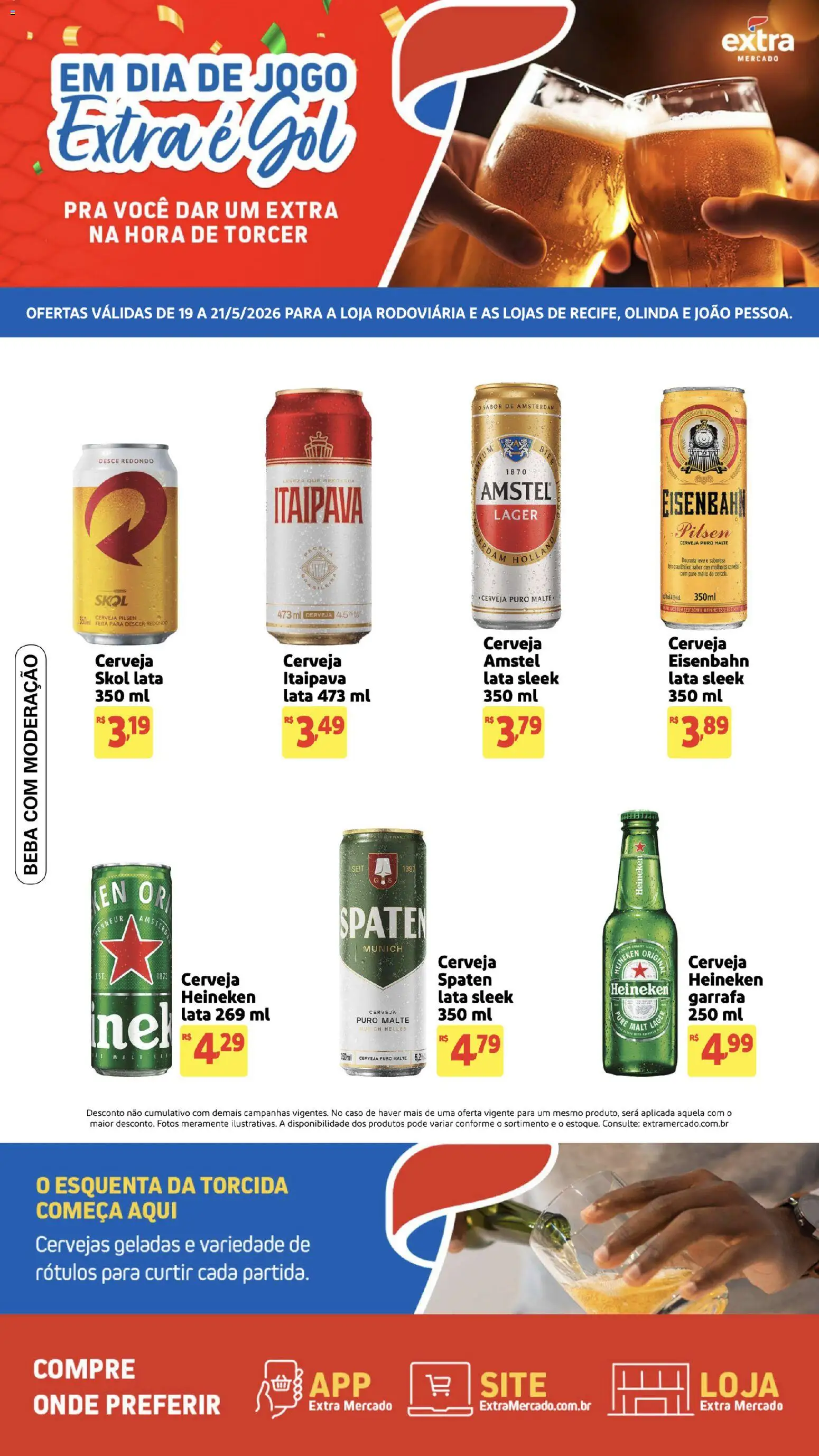 Extra Folheto - válido de 19.05.2026 | Página: 1 | Produtos: Eisenbahn, Cerveja, Heineken