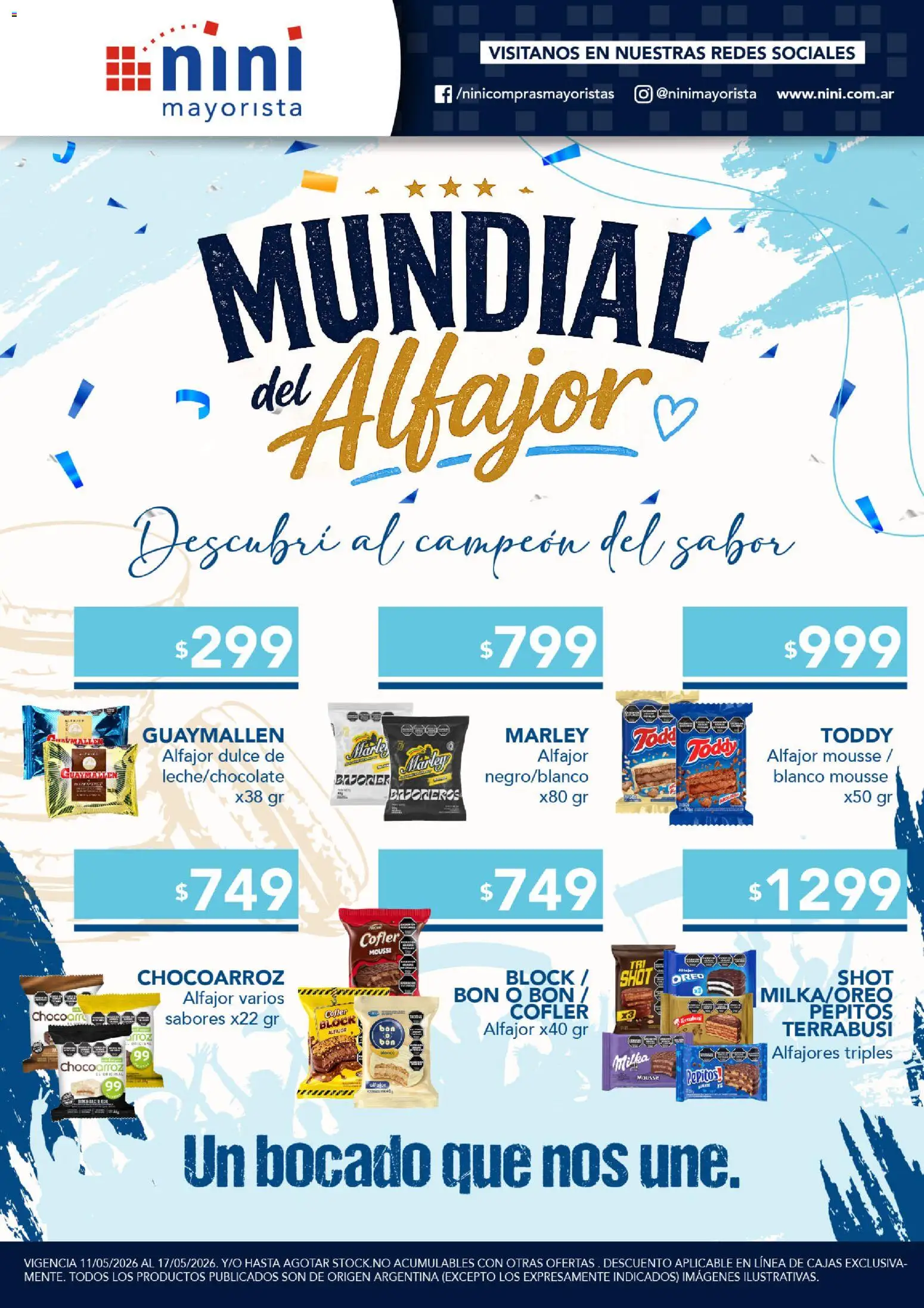 NINI Mayorista ofertas SALÓN DE VENTAS │ válido desde el 11.05.2026 | Página: 2 | Productos: Banco, Mousse, Alfajor