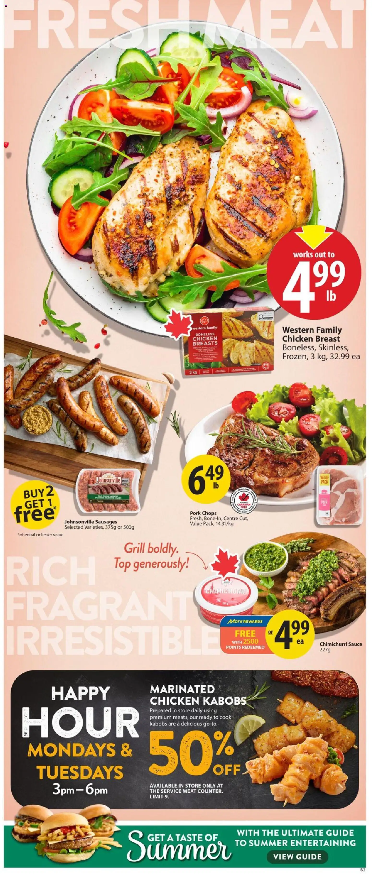 Save on foods flyer valid from Jul 30, 2026 | Page: 8 | Products: Grill, Chicken, Pork