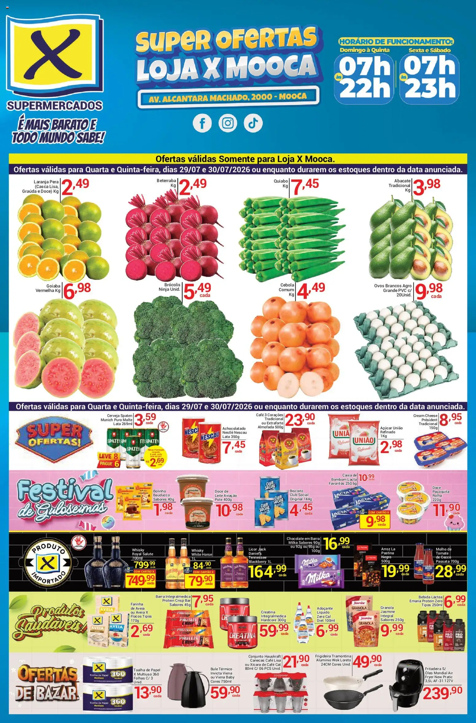 X Supermercados Folheto - válido de 29/07/2026 | Página: 1