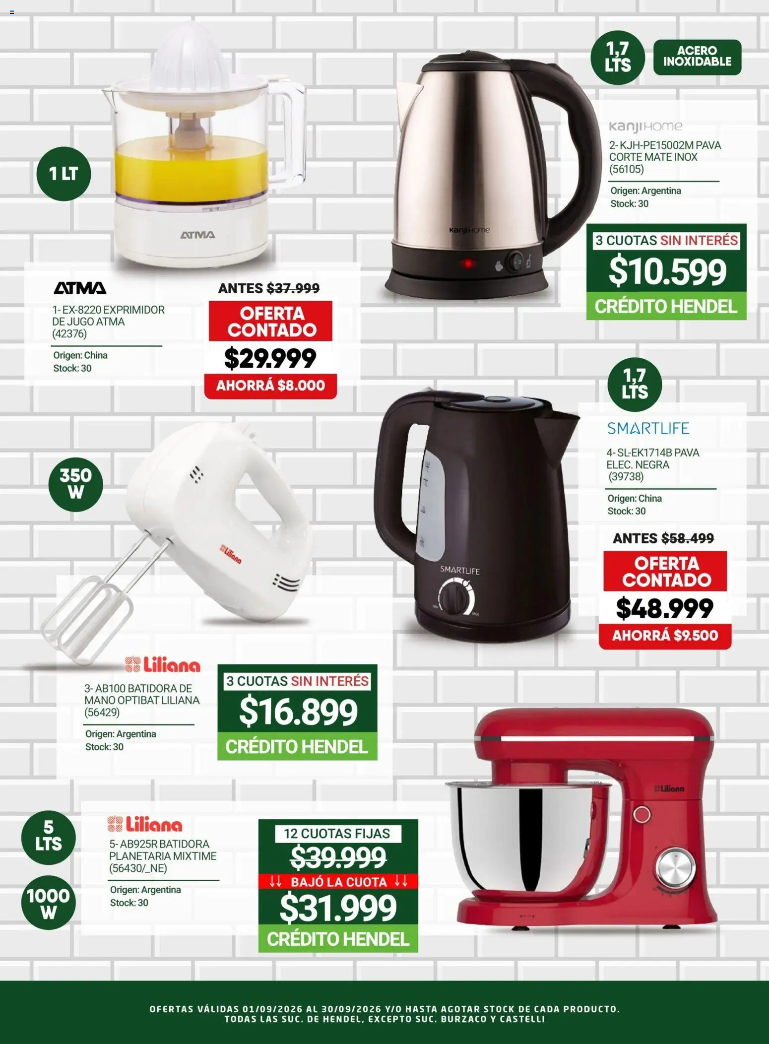Hendel catálogo │ válido desde el 01/09/2026 | Página: 11 | Productos: Mate, Pava, Batidora, Jugo
