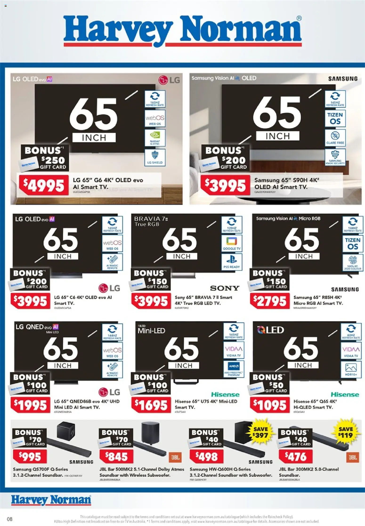 Harvey Norman catalogue - valid from 06/08/2026 | Page: 8 | Products: Soundbar, Accessories, Tv