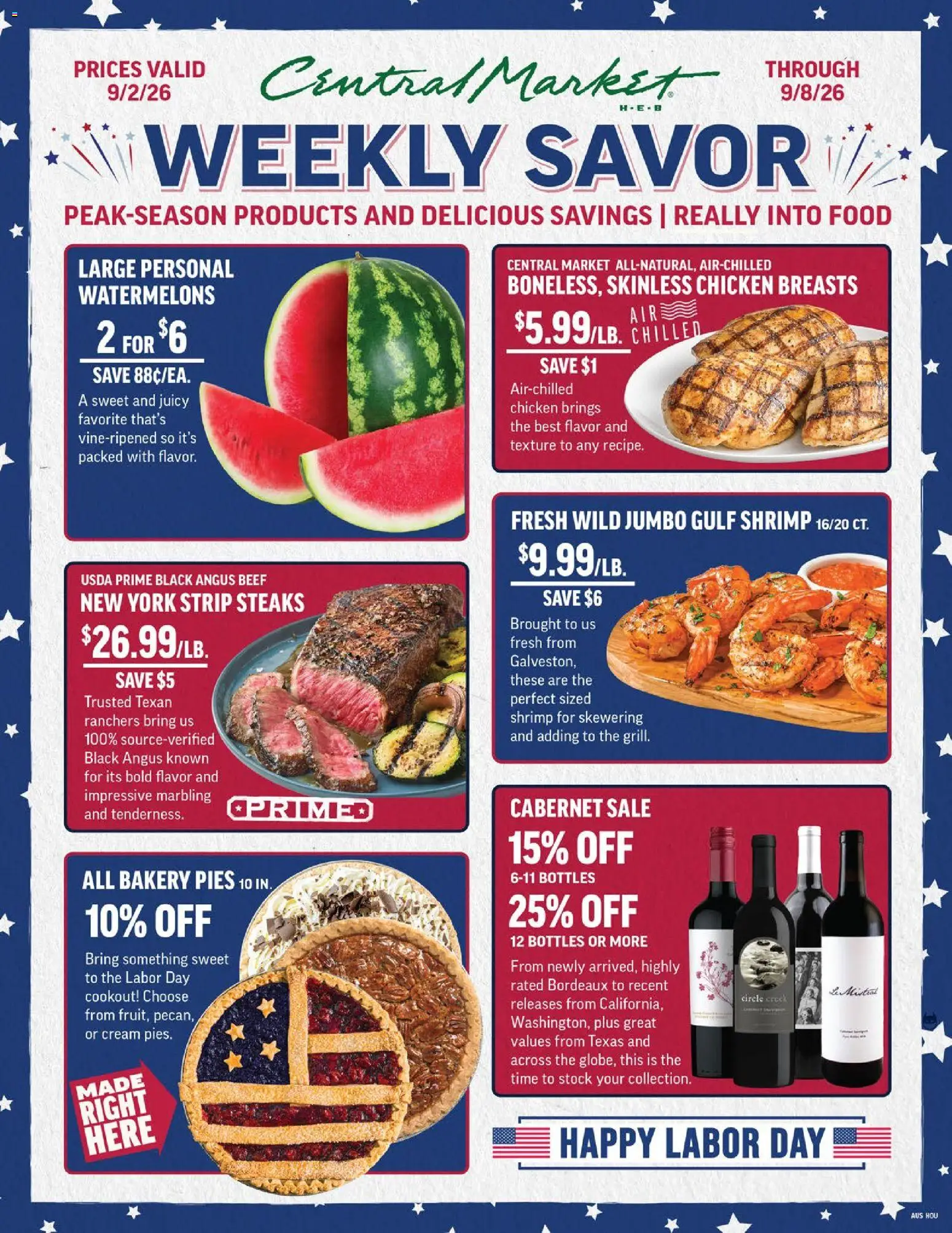 Central Market Weekly Ad - valid from 09/02/2026 | Page: 1 | Products: Chicken, Chicken breasts, Beef, Cream