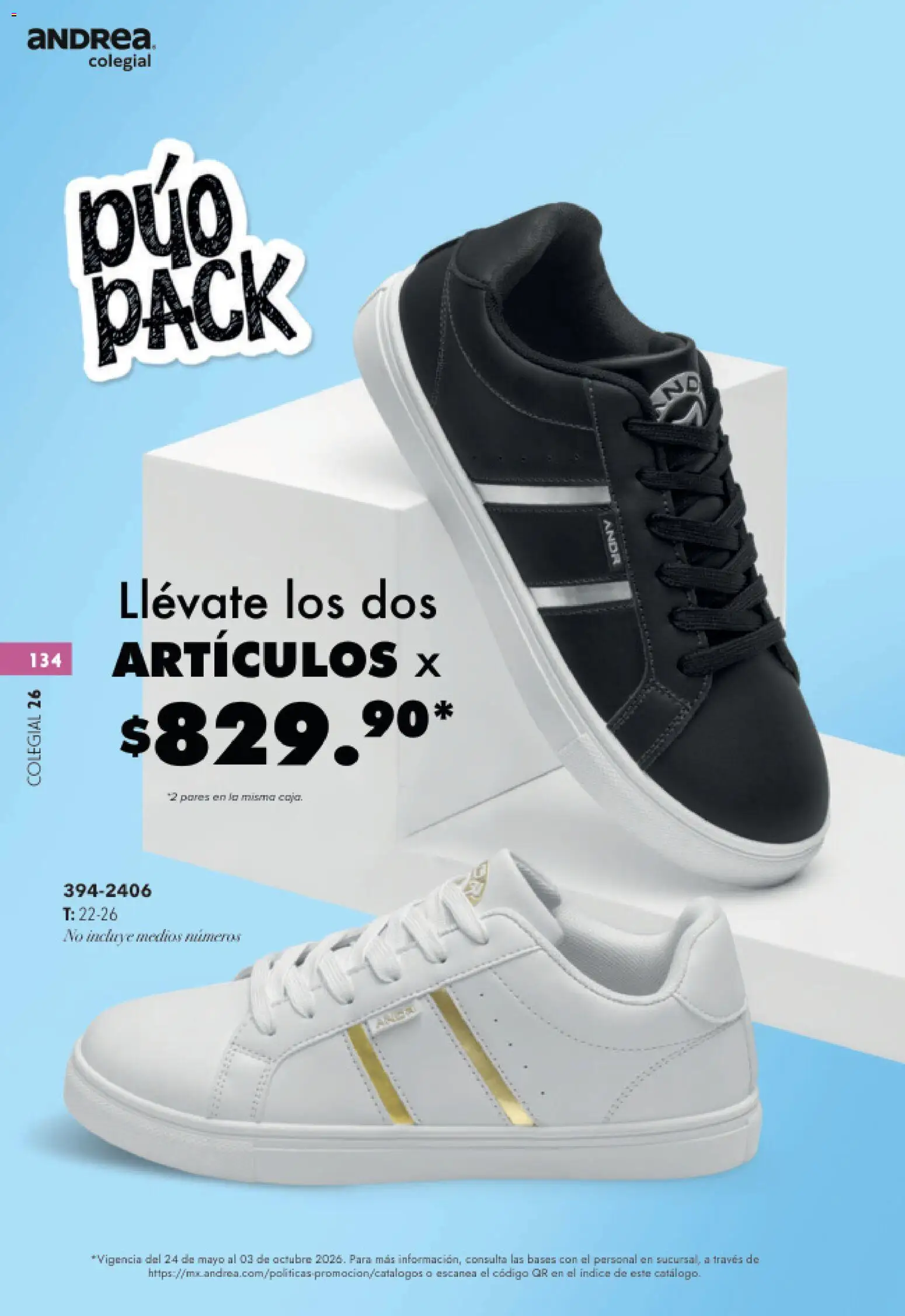 Nuevas ofertas de Andrea válidas en toda la República Mexicana desde el 23/05/2026. ¡Encuentra las mejores ofertas en Andrea catálogo Colegial! | Página: 134