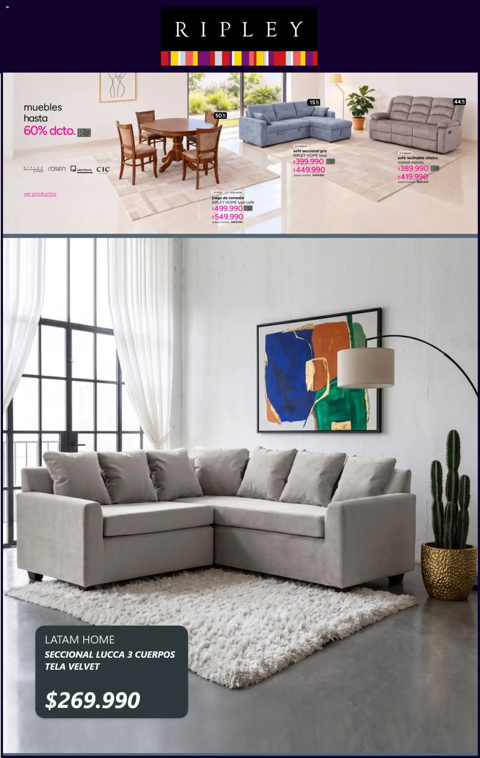 Ripley Ofertas │ válido desde el 14.09.2026 | Página: 5 | Productos: Sofá, Juego de comedor, Café
