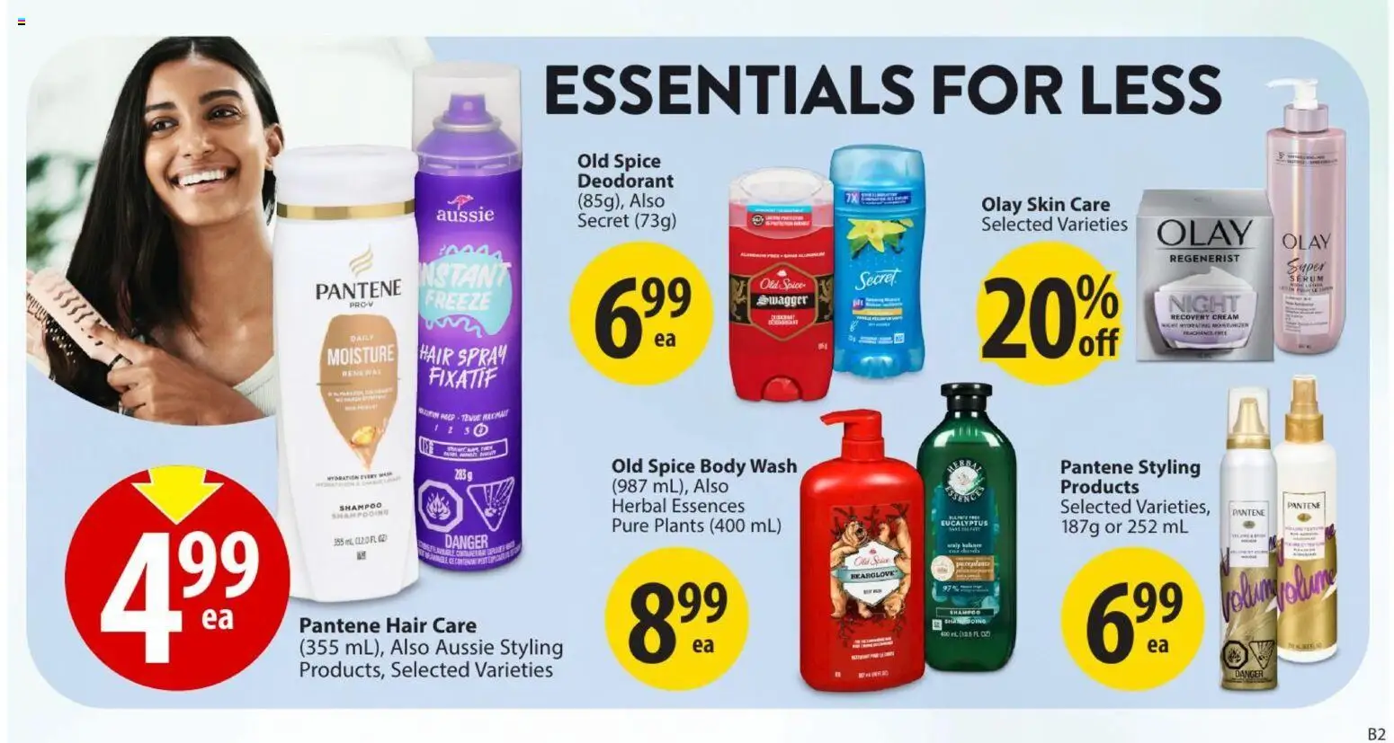 Save on foods flyer valid from Aug 13, 2026 | Page: 27 | Products: Cream, Shampoo, Hair spray, Deodorant