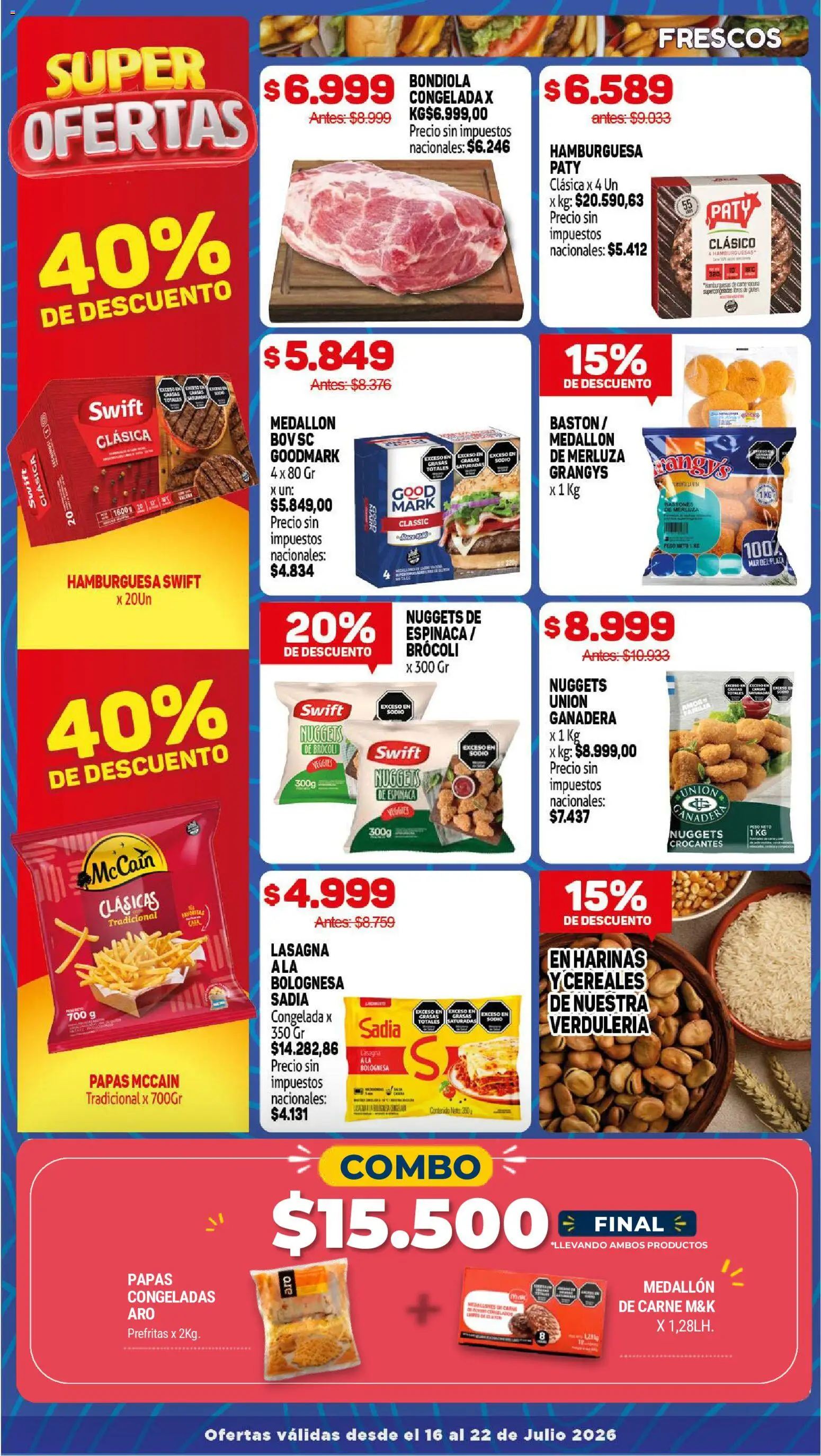 Makro ofertas │ válido desde el 16/07/2026 | Página: 2 | Productos: Peso, Brocoli, Espinaca, Cereales