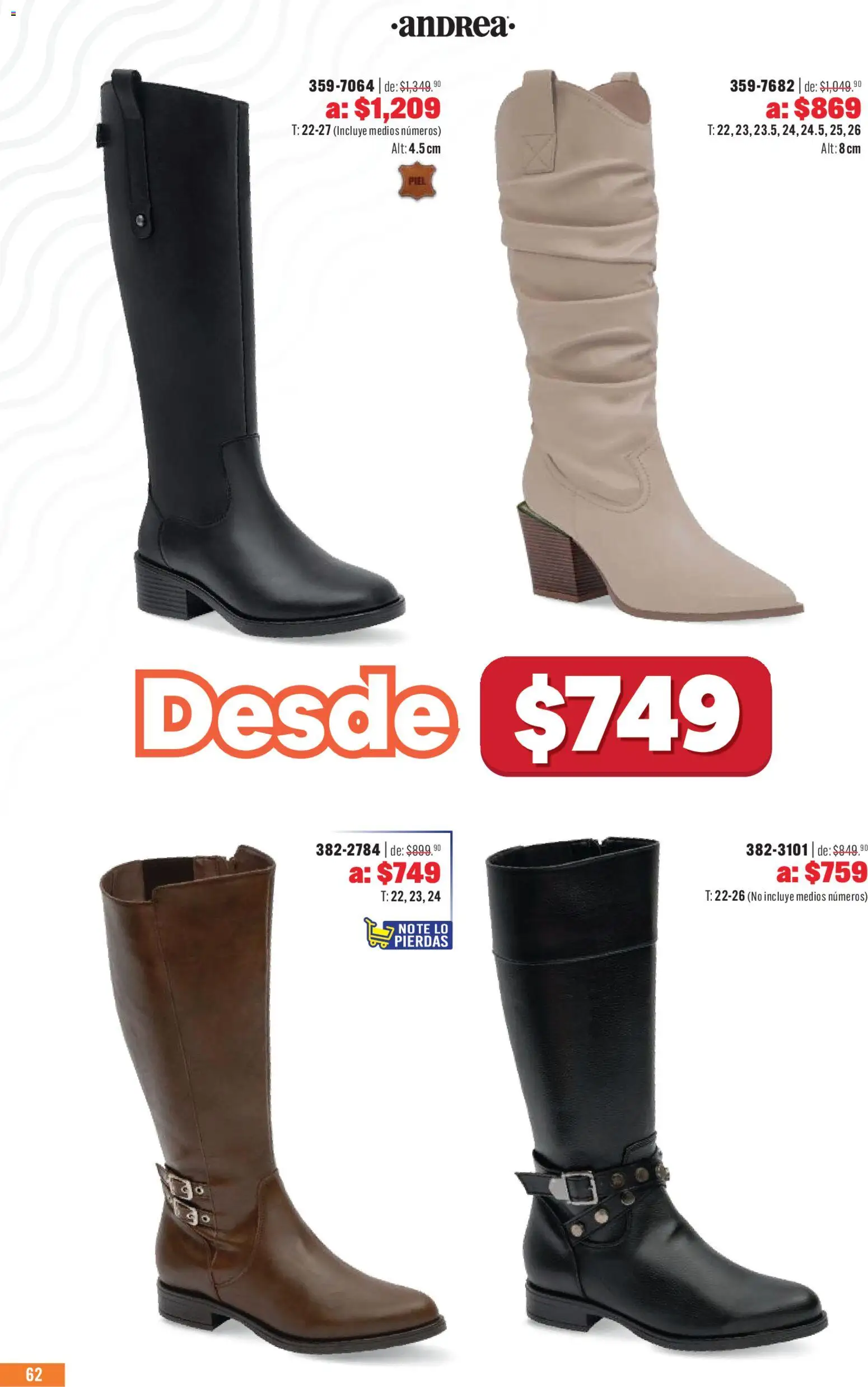Nuevas ofertas de Andrea válidas en toda la República Mexicana desde el 03.05.2026. ¡Encuentra las mejores ofertas en Andrea catálogo Outlet! | Página: 62