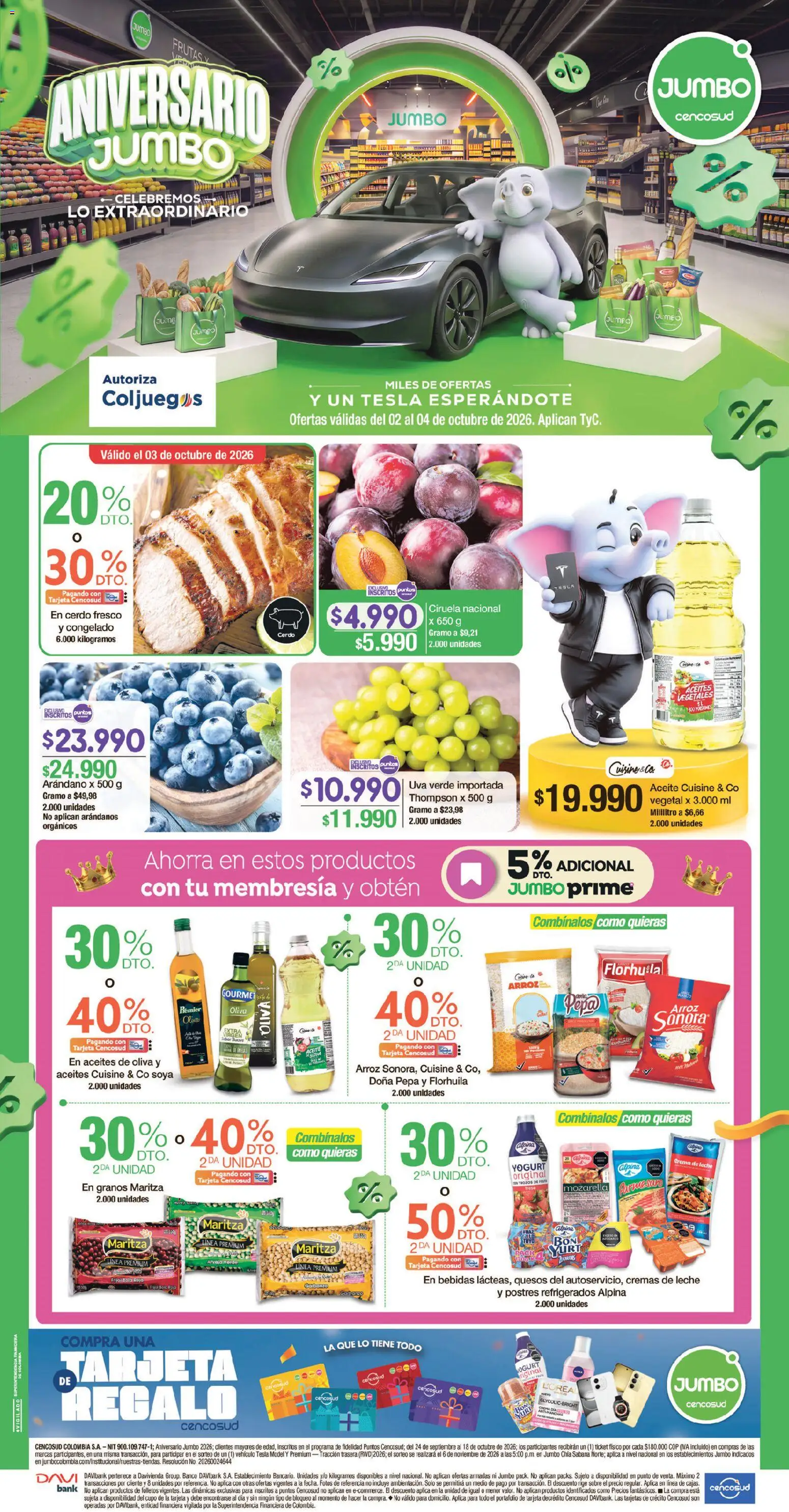 Jumbo revista - valida desde el 02/10/2026 | Página: 1 | Productos: Cerdo, Arroz, Arándanos, Oliva