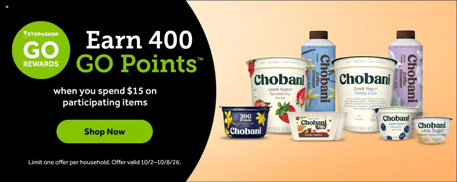 Stop & Shop Weekly Ad - valid from 10/02/2026 | Page: 2 | Products: Coffee, Protein, Greek yogurt, Vanilla