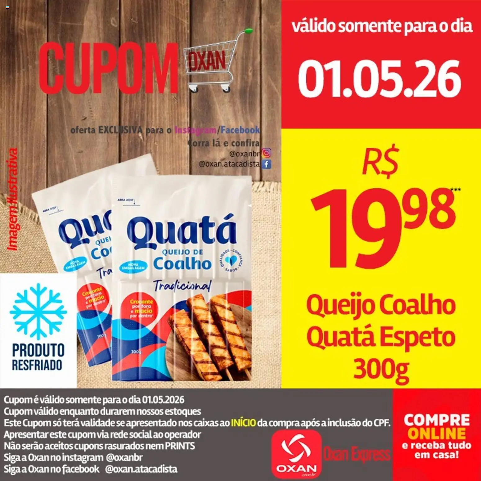 Oxan Atacadista Folheto - válido de 01.05.2026 | Página: 7 | Produtos: Queijo, Queijo coalho