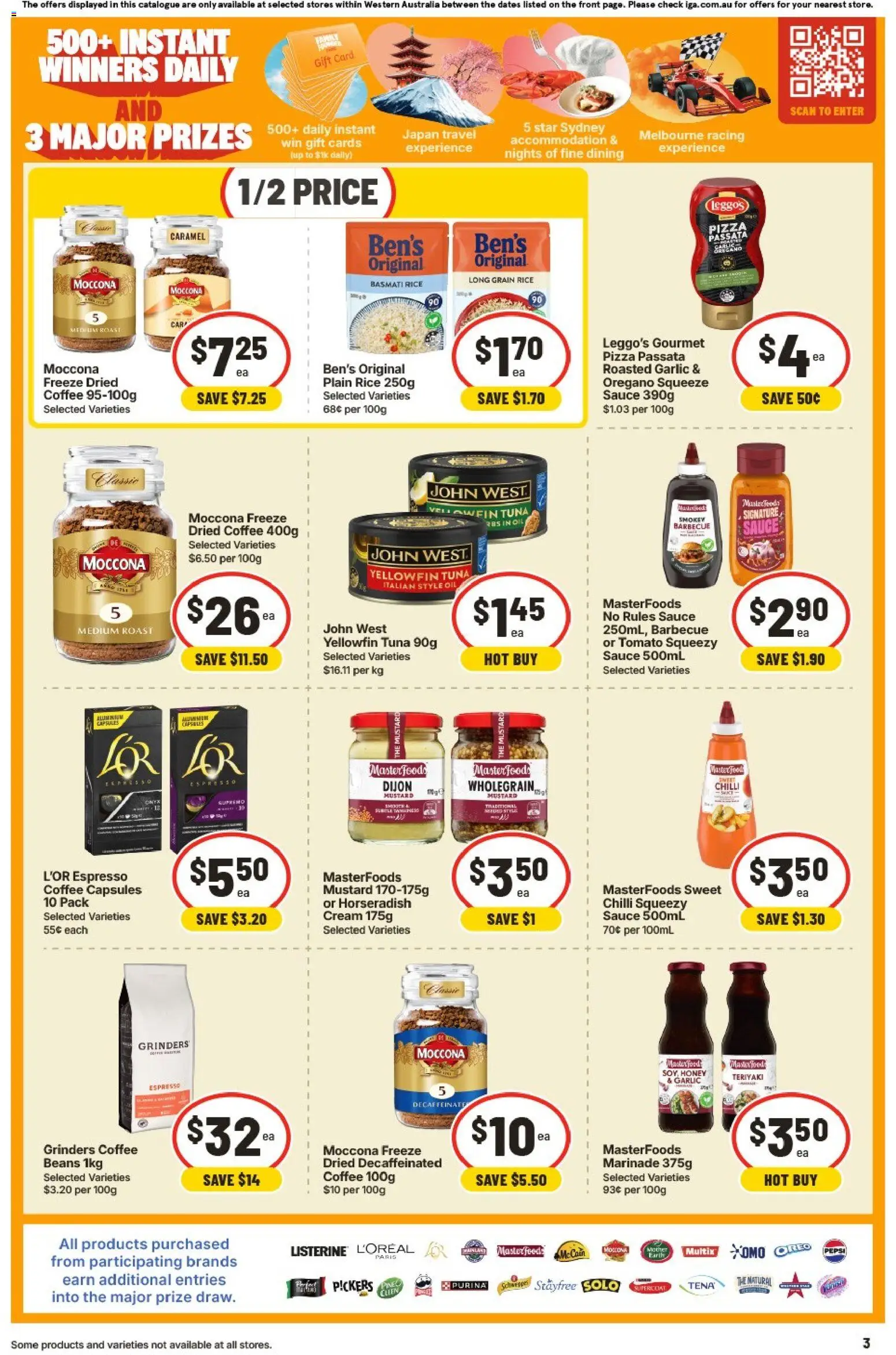 IGA catalogue - valid from 01/07/2026 | Page: 3 | Products: Coffee, Pizza, Honey, Mustard