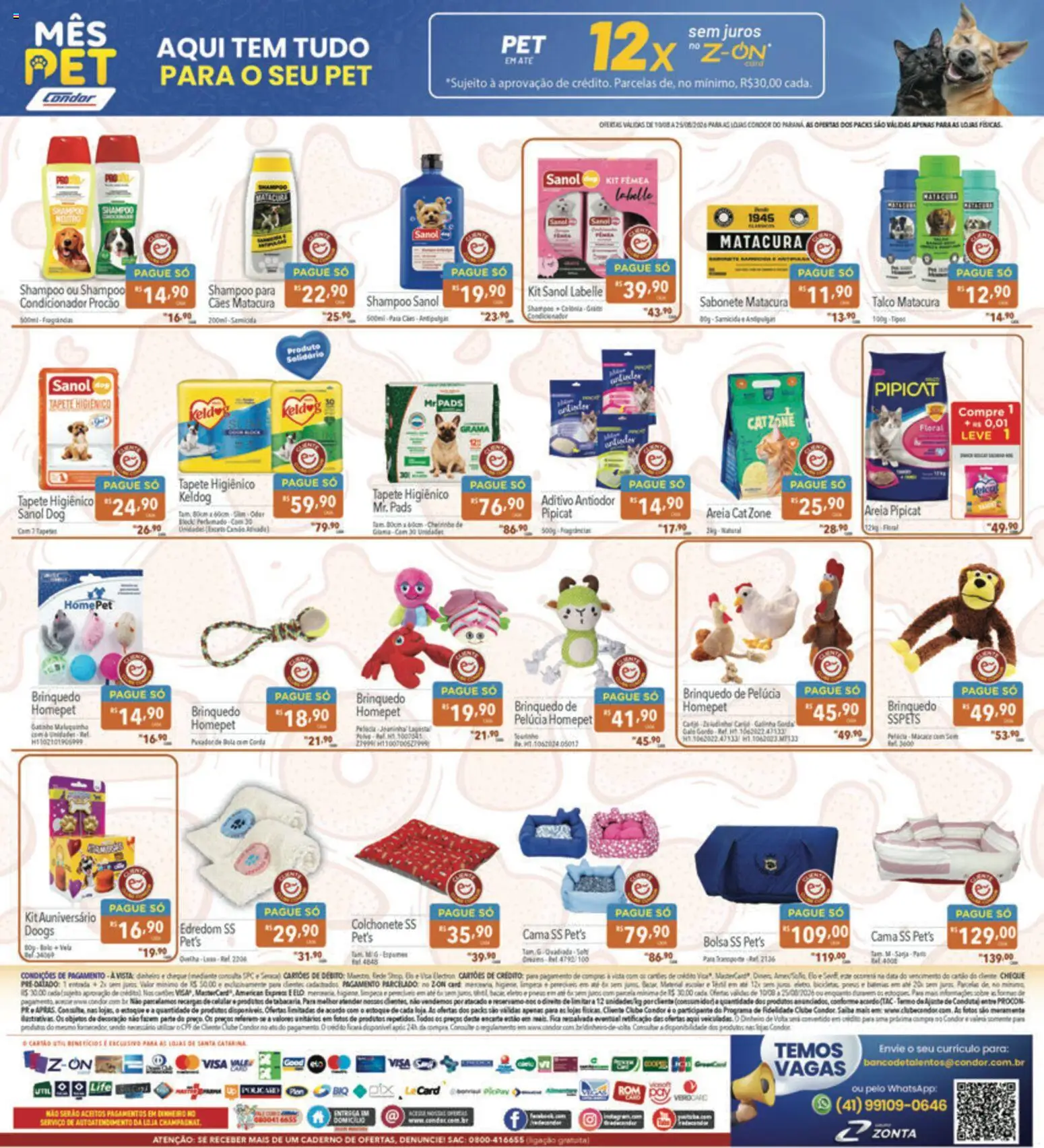Supermercados Condor Folheto - válido de 10/08/2026 | Página: 32 | Produtos: Talco, Pera, Colchonete, Decoração