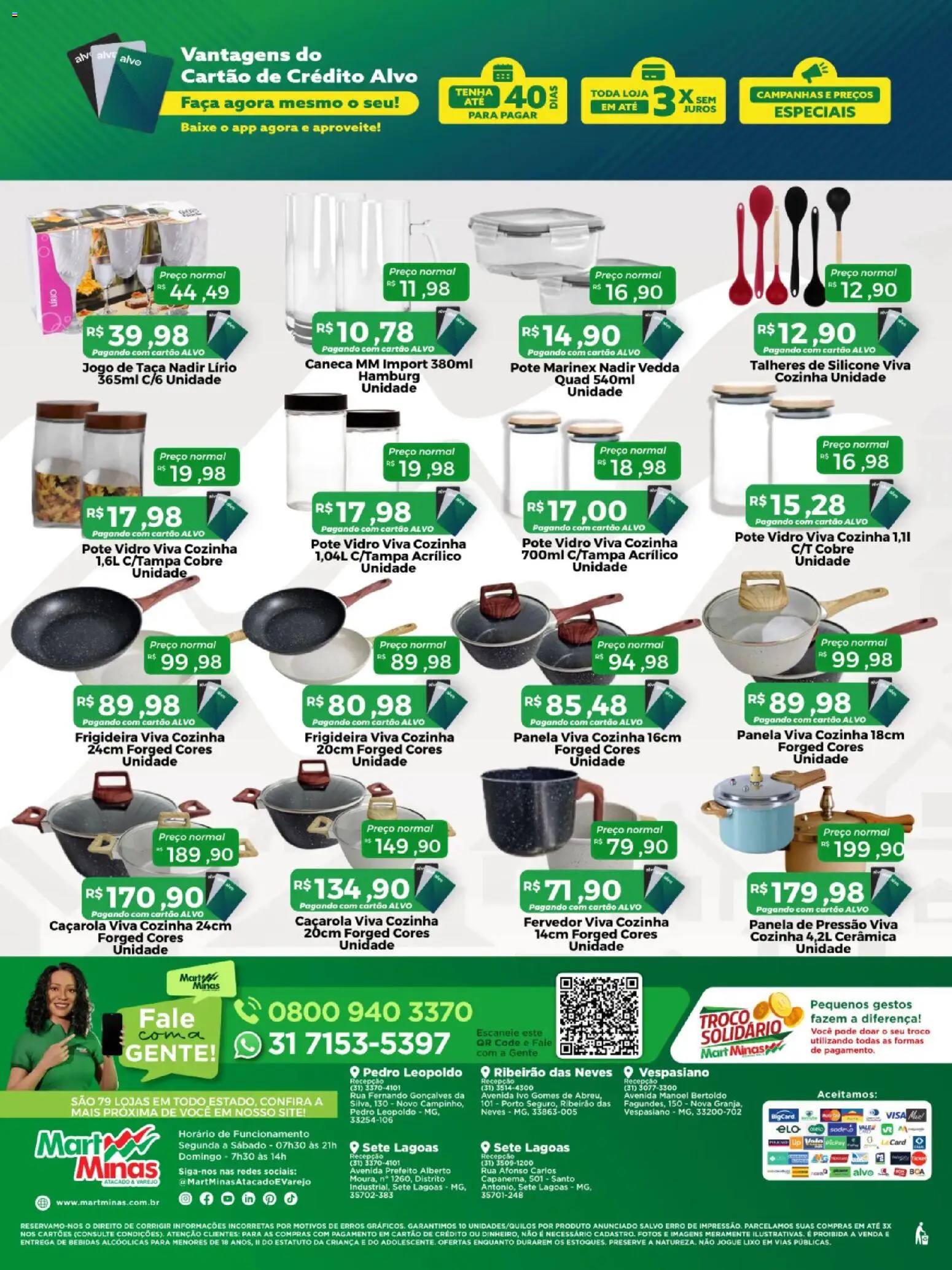 Mart Minas Folheto - válido de 01/08/2026 | Página: 24 | Produtos: Frigideira, Panela de pressão, Bebidas, Caneca
