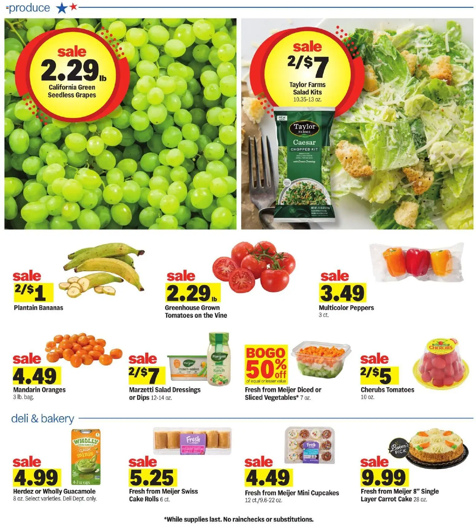 Meijer Weekly Ad - valid from 07/15/2026 | Page: 6 | Products: Oranges, Grapes, Onion, Seedless grapes