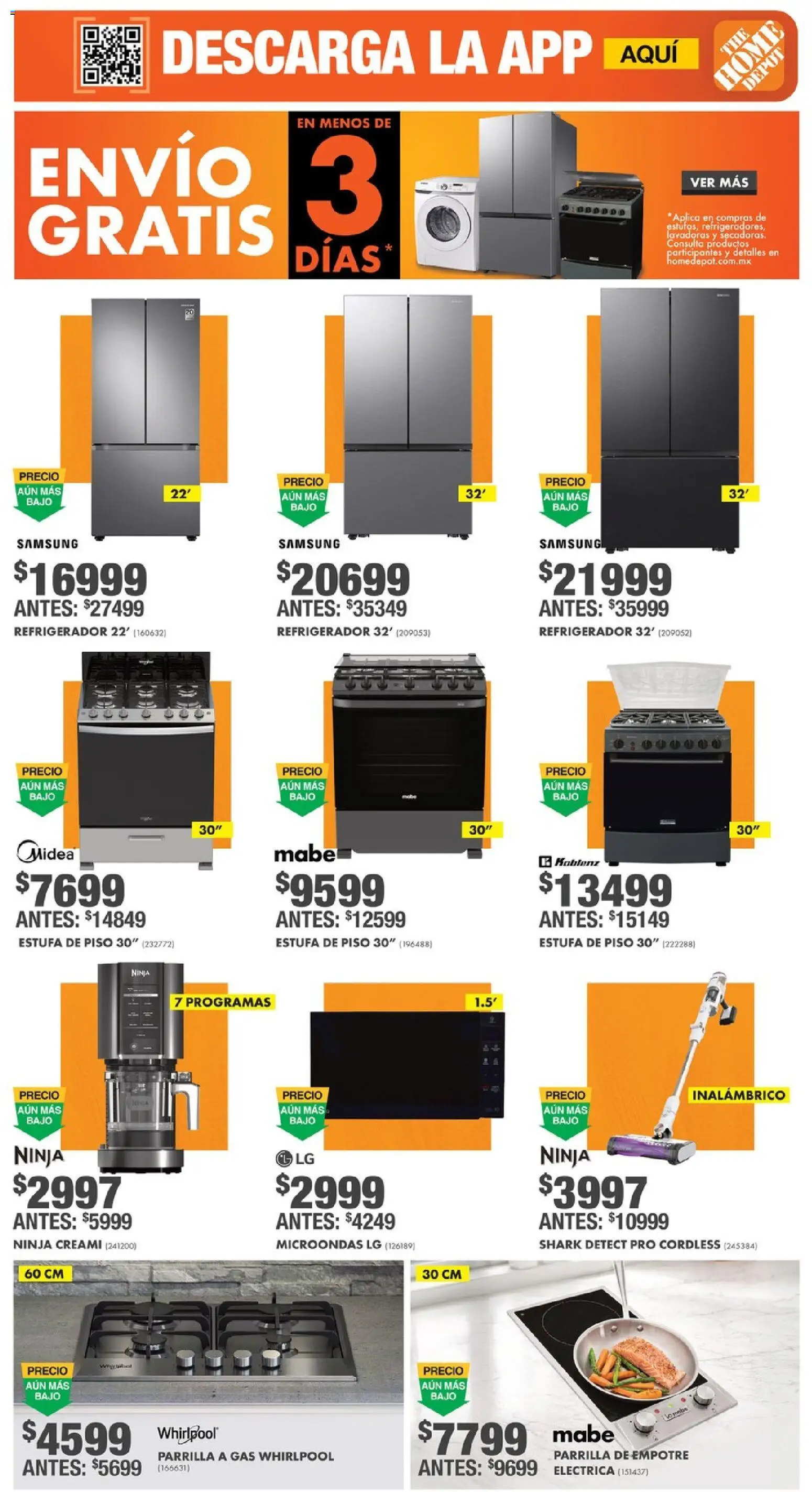 Nuevas ofertas de Home Depot válidas en toda la República Mexicana desde el 16/07/2026. ¡Encuentra las mejores ofertas en Home Depot catálogo! | Página: 12 | Productos: Refrigerador, Microondas, Parrilla