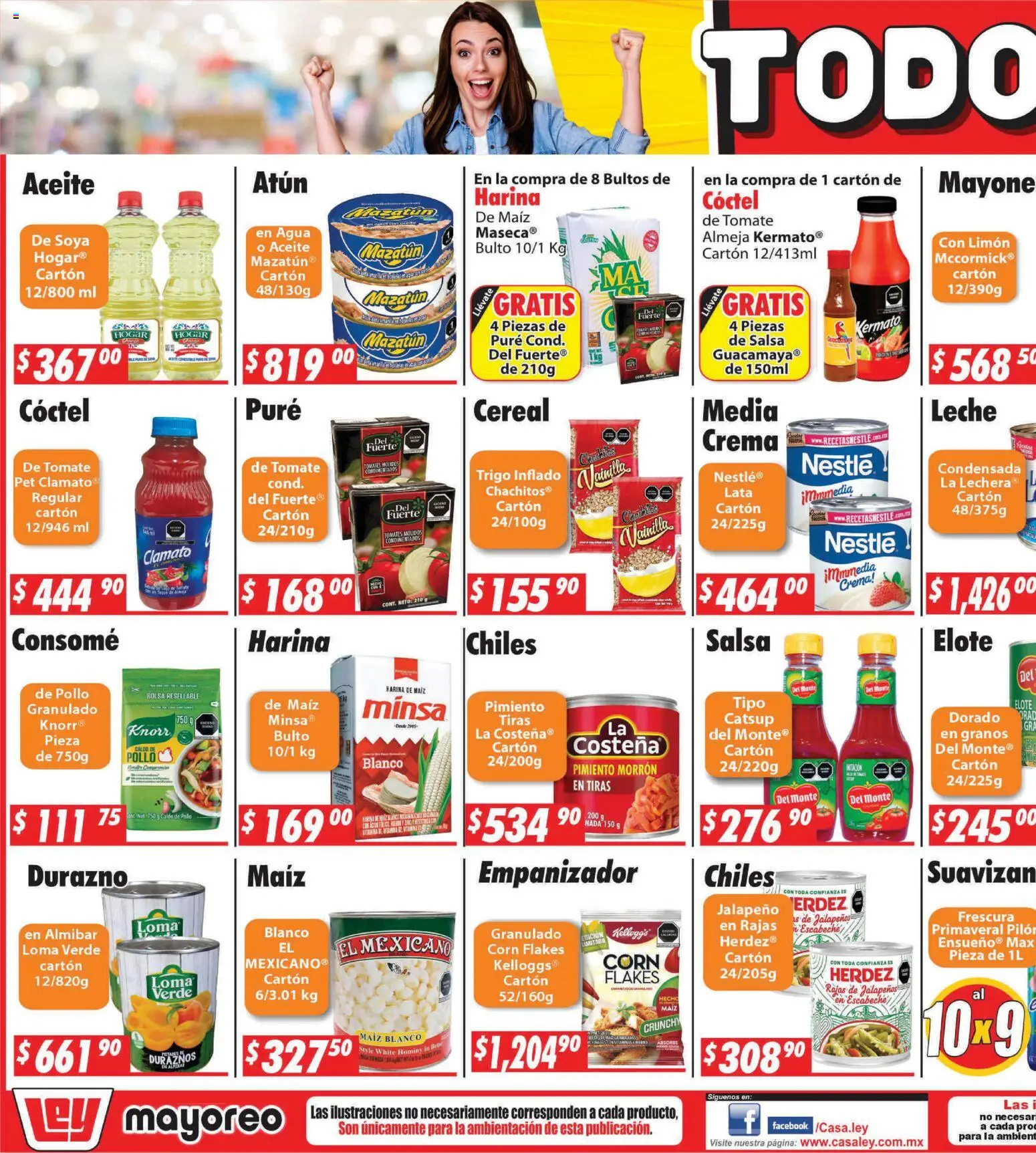 Nuevas ofertas de Casa Ley válidas en toda la República Mexicana desde el 18.05.2026. ¡Encuentra las mejores ofertas en Casa Ley folleto Sinaloa! | Página: 5 | Productos: Pollo, Atún, Agua, Pimiento