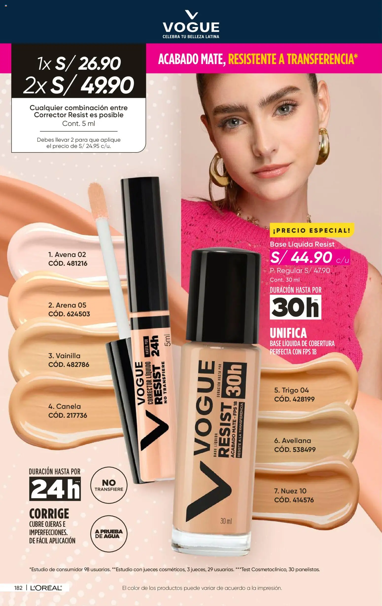 Catálogo Azzorti válido desde 14/08/2026 | Página: 184 | Productos: Vainilla, Avena, Agua, Corrector