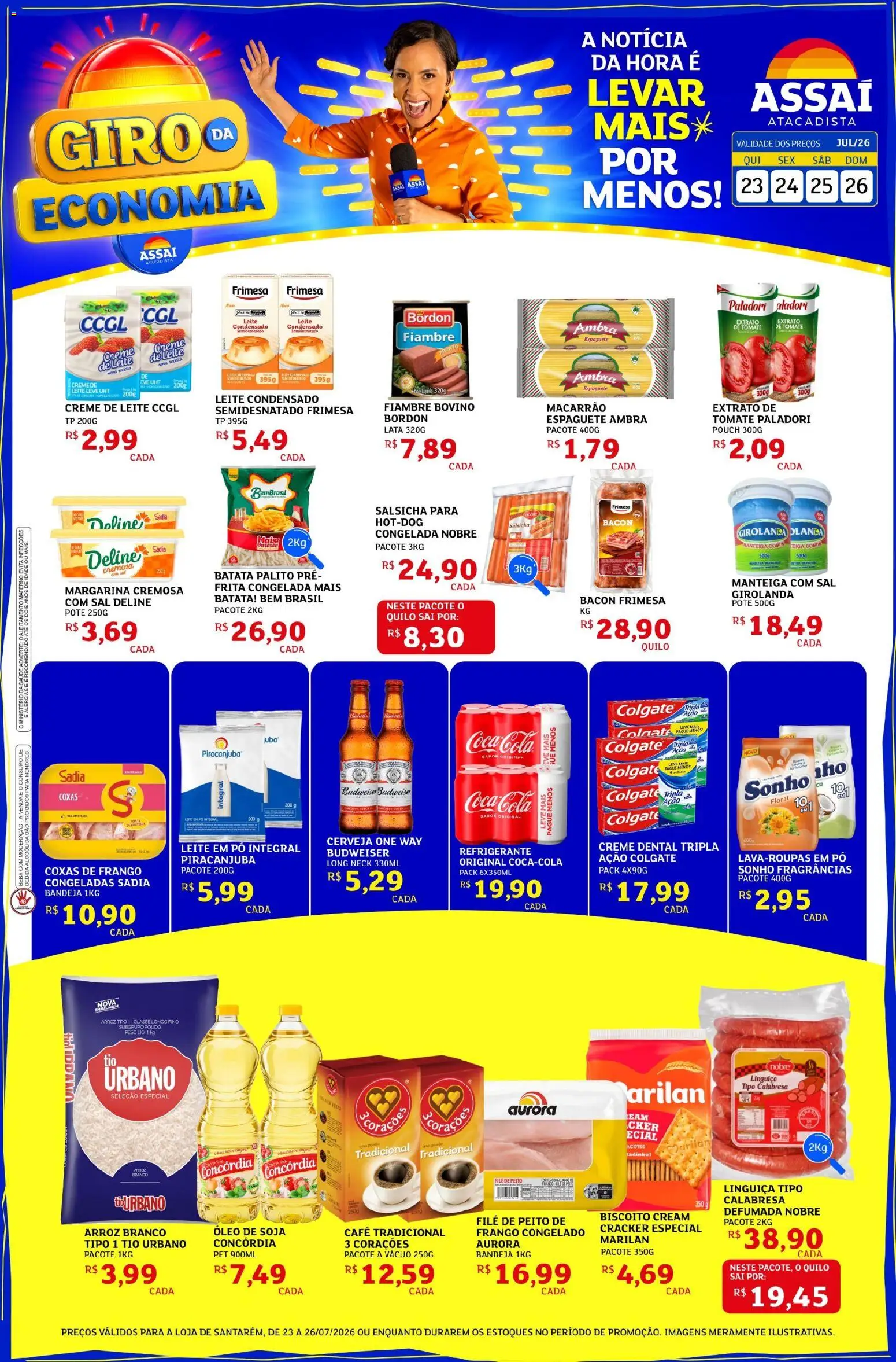 Assaí Atacadista Folheto - válido de 23/07/2026 | Página: 1 | Produtos: Óleo, Bebida, Batata, Soja