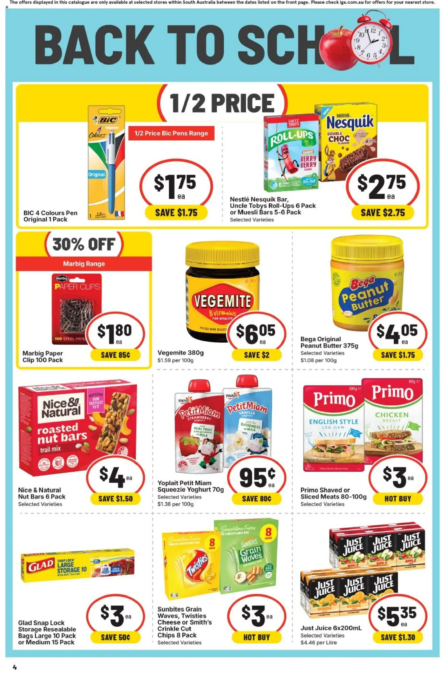 IGA catalogue - valid from 08/07/2026 | Page: 4 | Products: Dairy, Pepsi, Water, Lemon