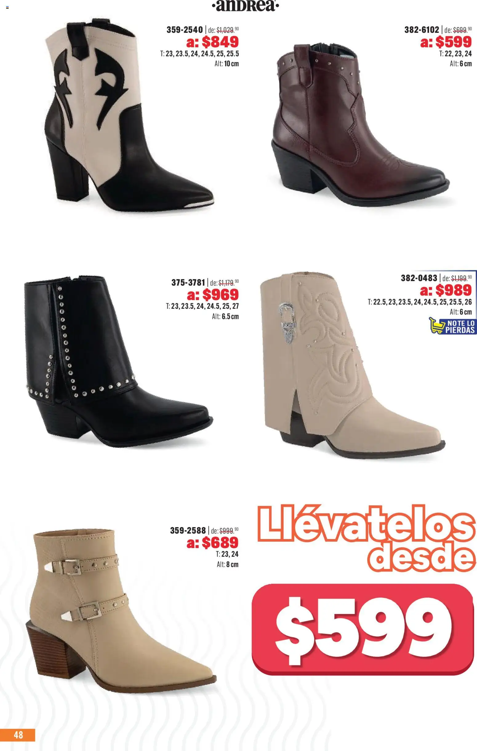 Nuevas ofertas de Andrea válidas en toda la República Mexicana desde el 03.05.2026. ¡Encuentra las mejores ofertas en Andrea catálogo Outlet! | Página: 48