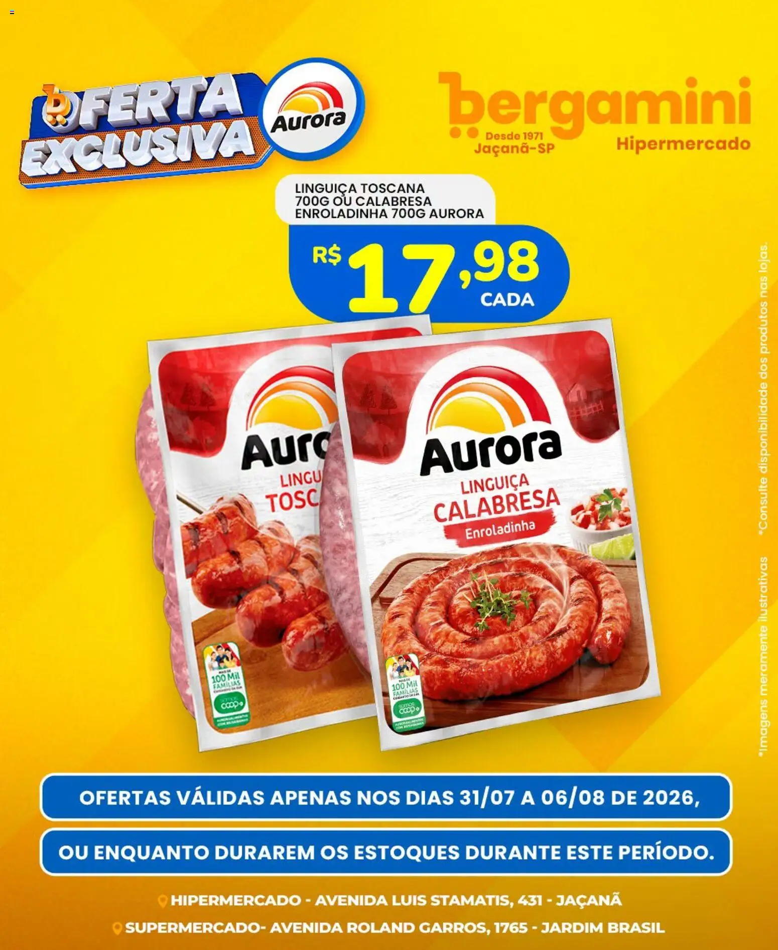 Supermercado Bergamini Folheto - válido de 31/07/2026 | Página: 5 | Produtos: Linguiça