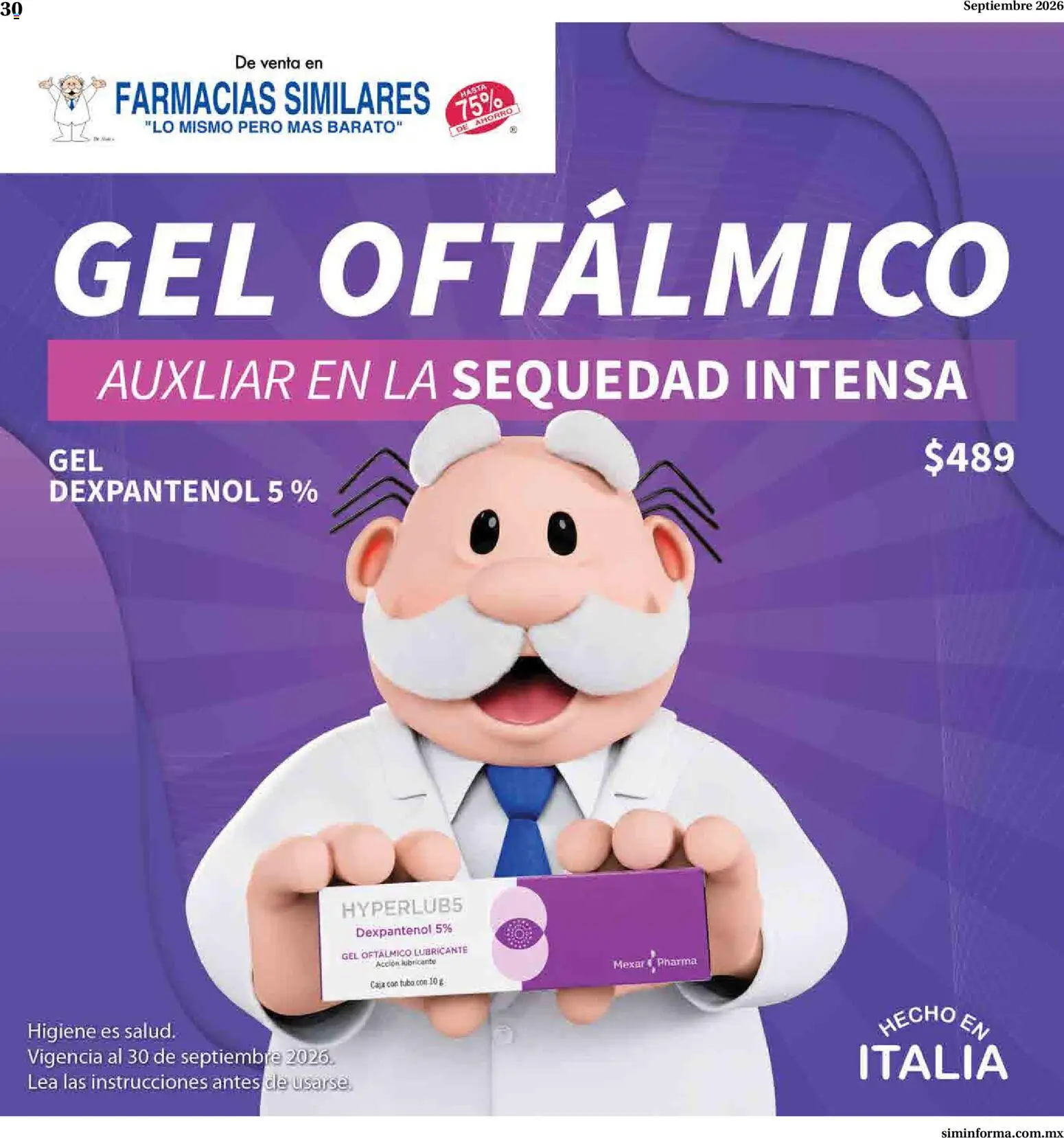 Nuevas ofertas de Farmacias Similares válidas en toda la República Mexicana desde el 01/09/2026. ¡Encuentra las mejores ofertas en Farmacias Similares catálogo! | Página: 30