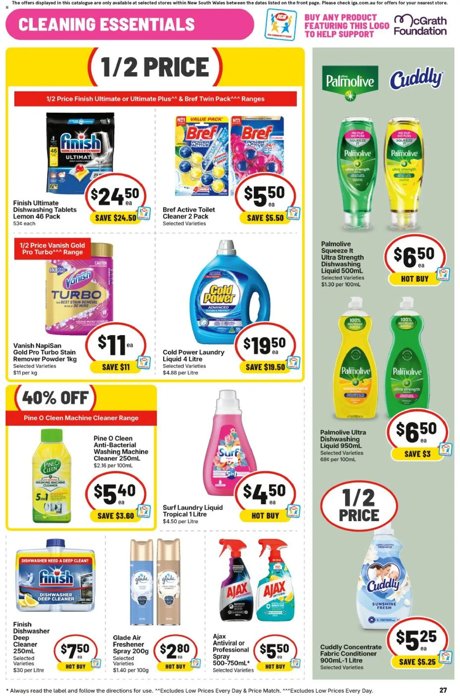 IGA catalogue - valid from 23/09/2026 | Page: 27 | Products: Lemon, Laundry, Dishwasher, Tablets