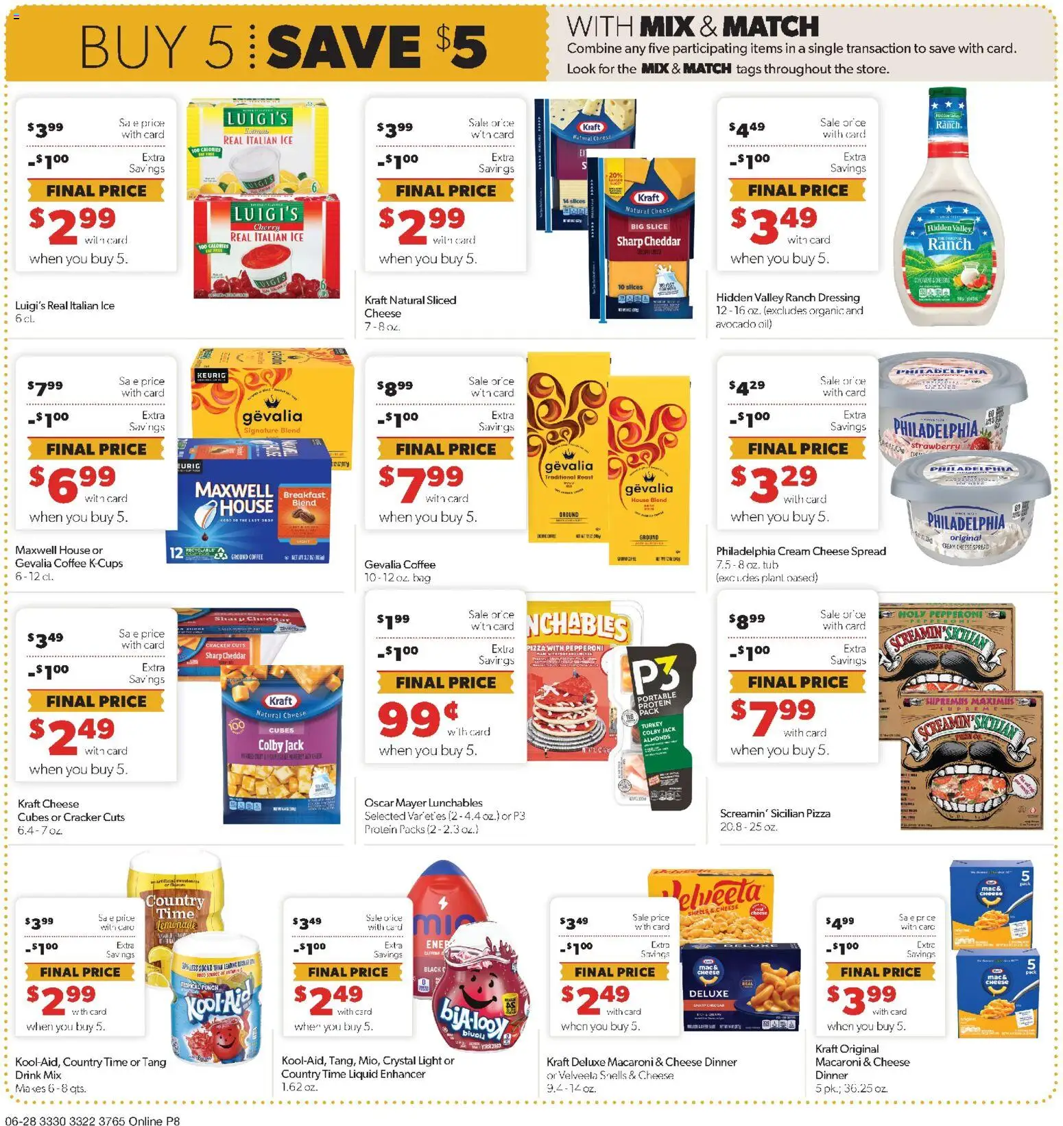 Family Fare Weekly Ad - MN - valid from 06/28/2026 | Page: 5 | Products: Cheese, Pizza, Avocado, Bag