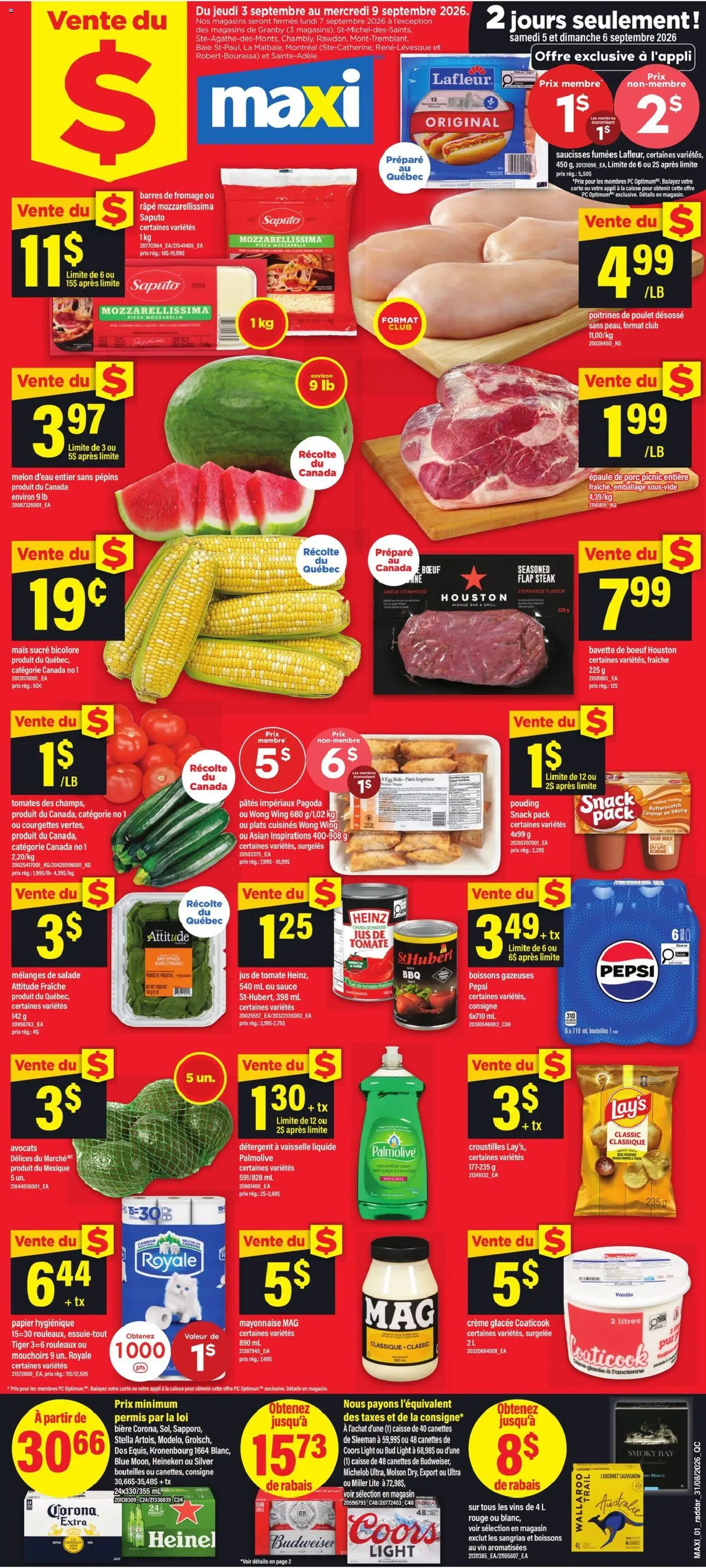 Maxi flyer valid from Sep 3, 2026 | Page: 1
