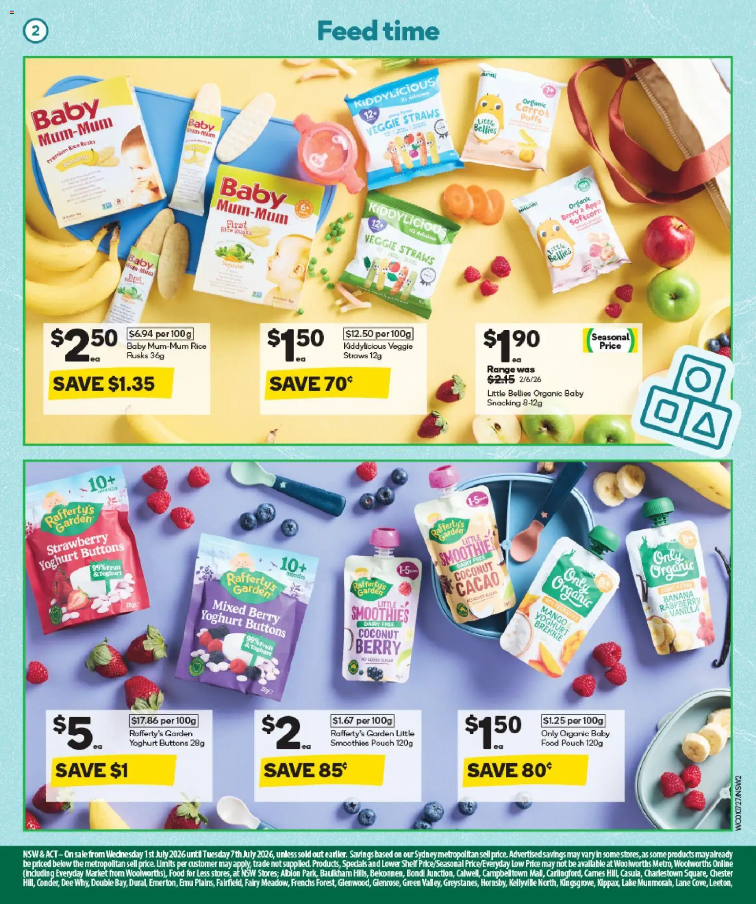 Woolworths catalogue - valid from 01/07/2026 | Page: 3 | Products: Shelf, Rice, Mango, Raspberry