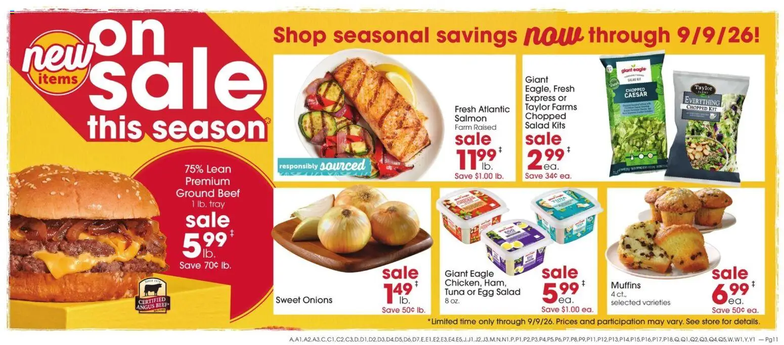 Giant Eagle Weekly Ad - valid from 07/23/2026 | Page: 11 | Products: Beef, Salad