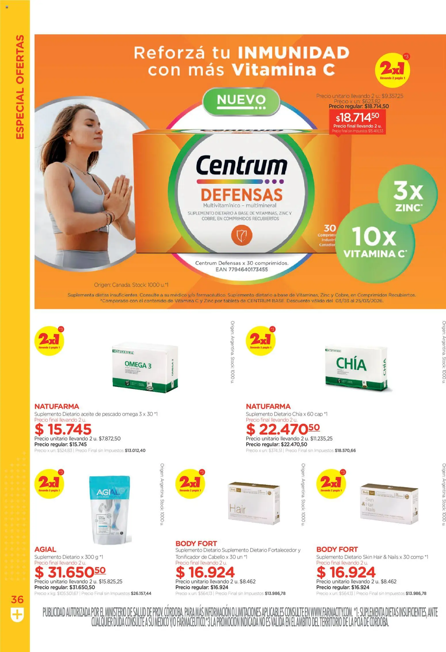 Farmacity catálogo │ válido desde el 02.06.2026 | Página: 36 | Productos: Tableta, Body, Suplemento dietario, Pescado