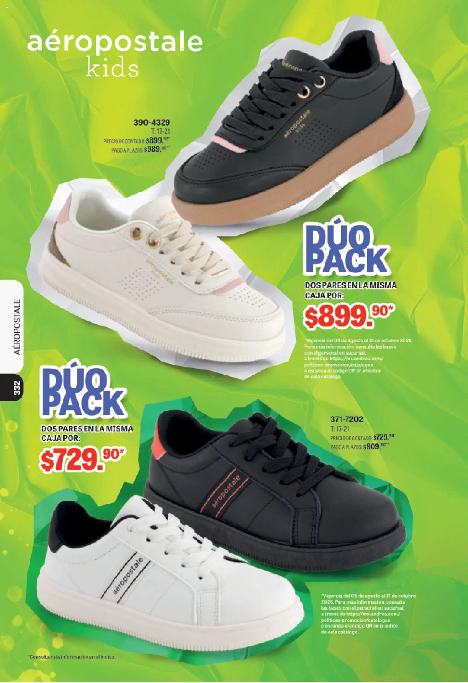 Nuevas ofertas de Andrea válidas en toda la República Mexicana desde el 09/08/2026. ¡Encuentra las mejores ofertas en Andrea catálogo Deportivo Completo! | Página: 332