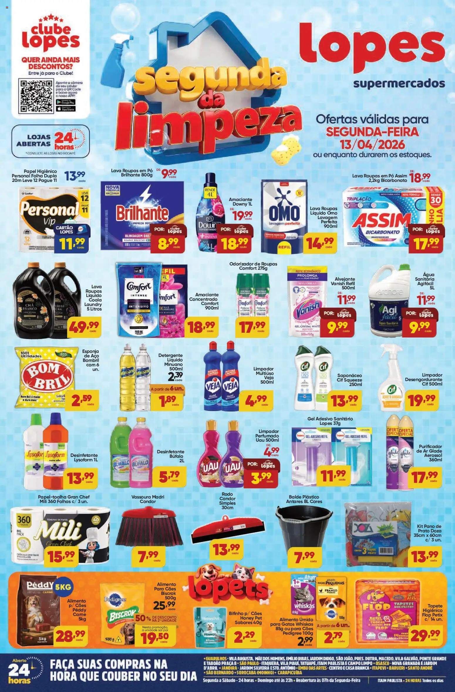 Lopes Supermercados Folheto - válido de 13.04.2026 | Página: 1 | Produtos: Perfume, Pó, Pano de prato, Atum