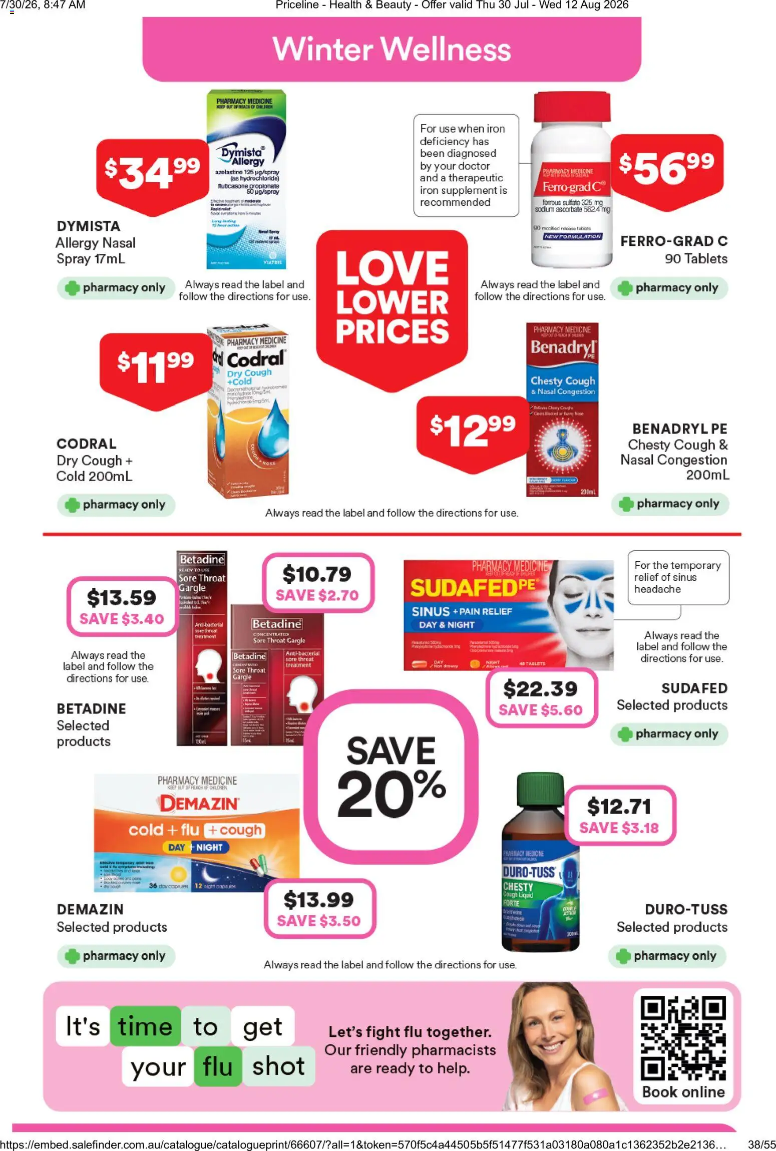 Priceline Pharmacy catalogue - valid from 30/07/2026 | Page: 19 | Products: Sinus, Treatment, Tablets, Pain relief